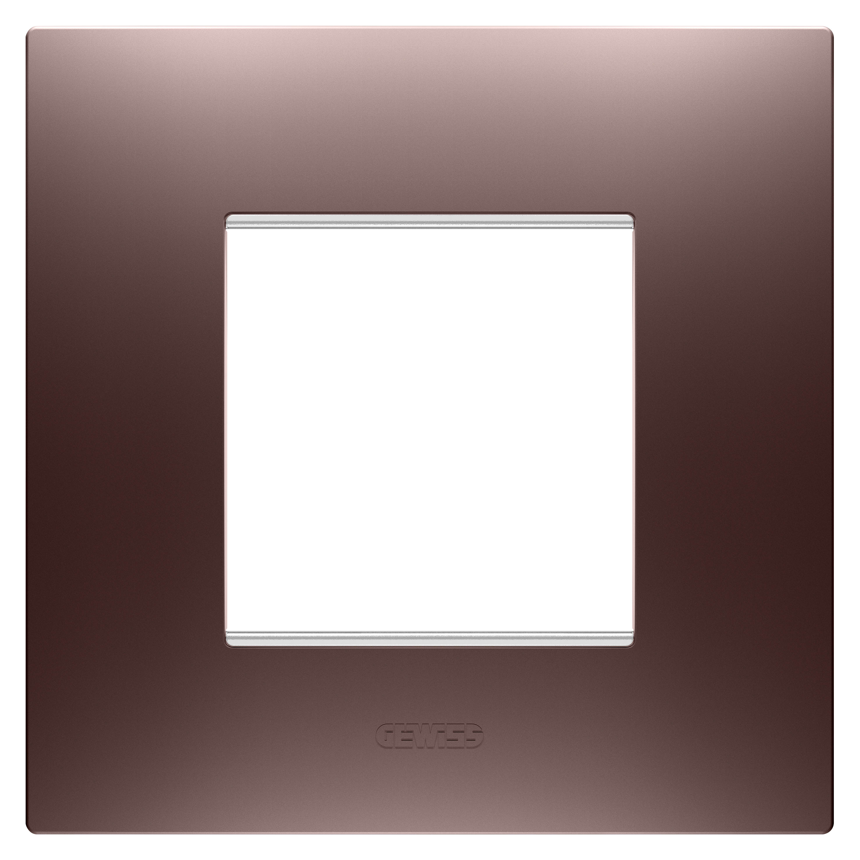 GEWISS - GEWGW16022CP PLACCA EGO INTERNATIONAL - IN TECNOPOLIMERO VERNICIATO - 2 POSTI - RAME - CHORUSMART