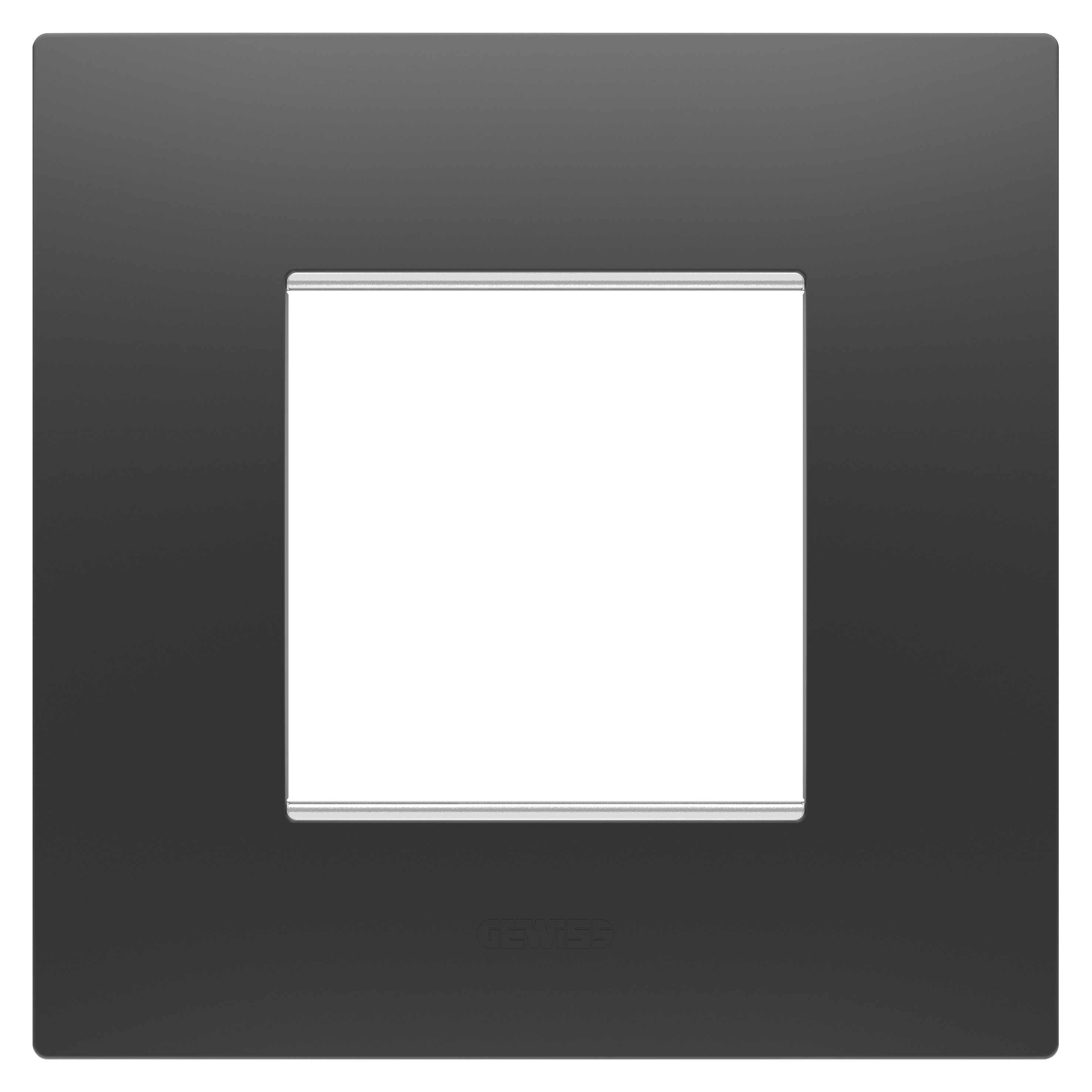 GEWISS - GEWGW16022DB PLACCA EGO INT.2M NERO SATINATO