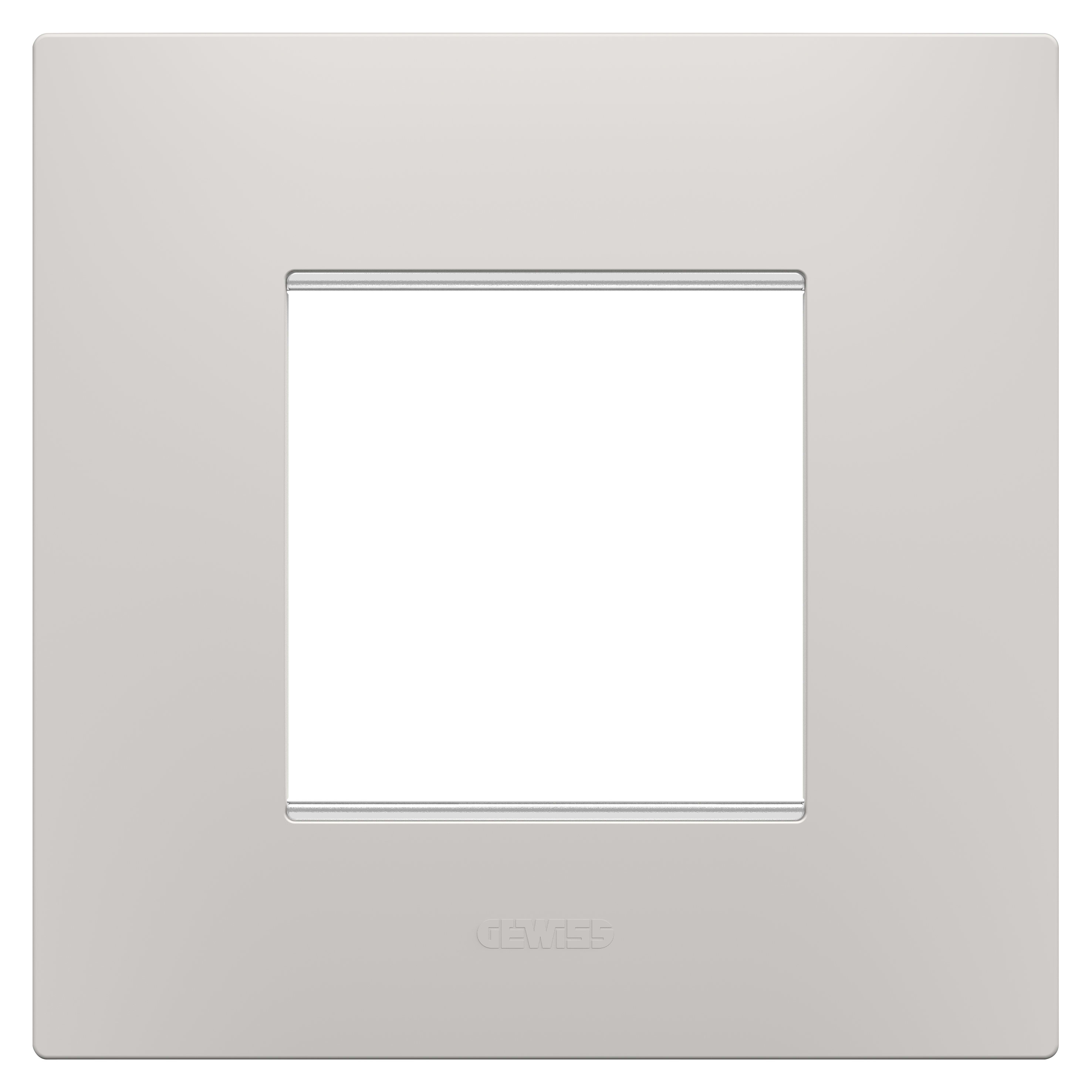 GEWISS - GEWGW16022CY PLACCA EGO INTERNATIONAL - IN TECNOPOLIMERO - 2 POSTI - ARGILLA - CHORUSMART