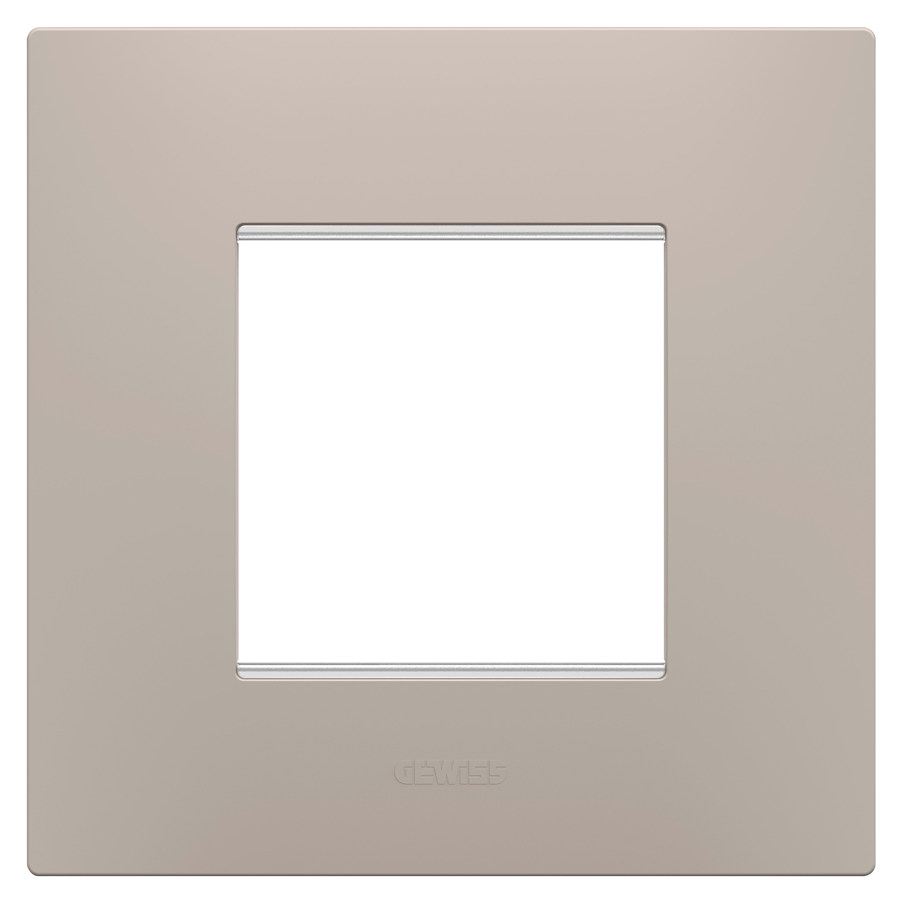 GEWISS - GEWGW16022DS PLACCA EGO INTERNATIONAL - IN TECNOPOLIMERO - 2 POSTI - DARK SAND - CHORUSMART