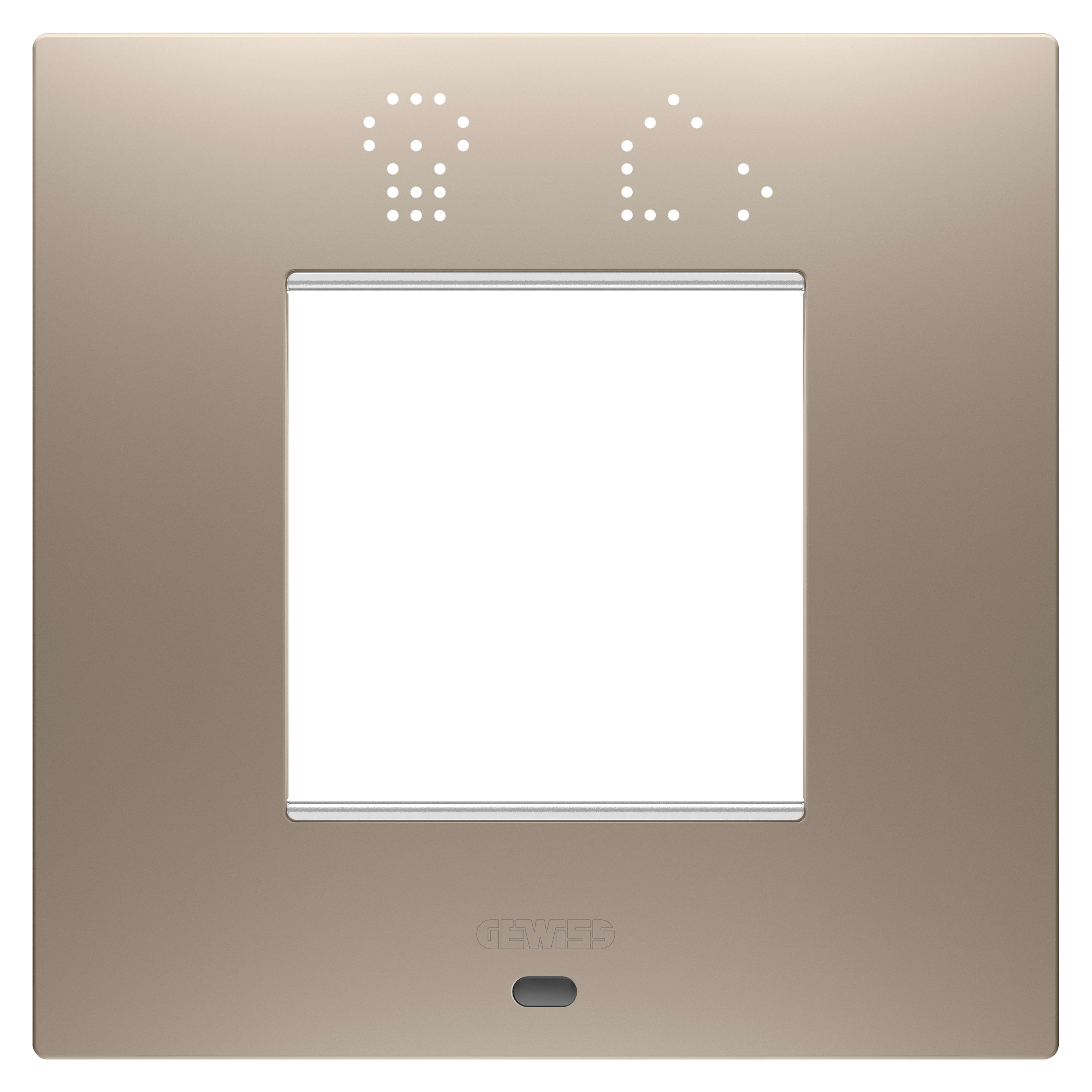 GEWISS - GEWGW16022SBR PLACCA EGO SMART INTERNATIONAL - IN TECNOPOLIMERO VERNICIATO - 2 POSTI - BRONZO CHIARO - CHORUSMART