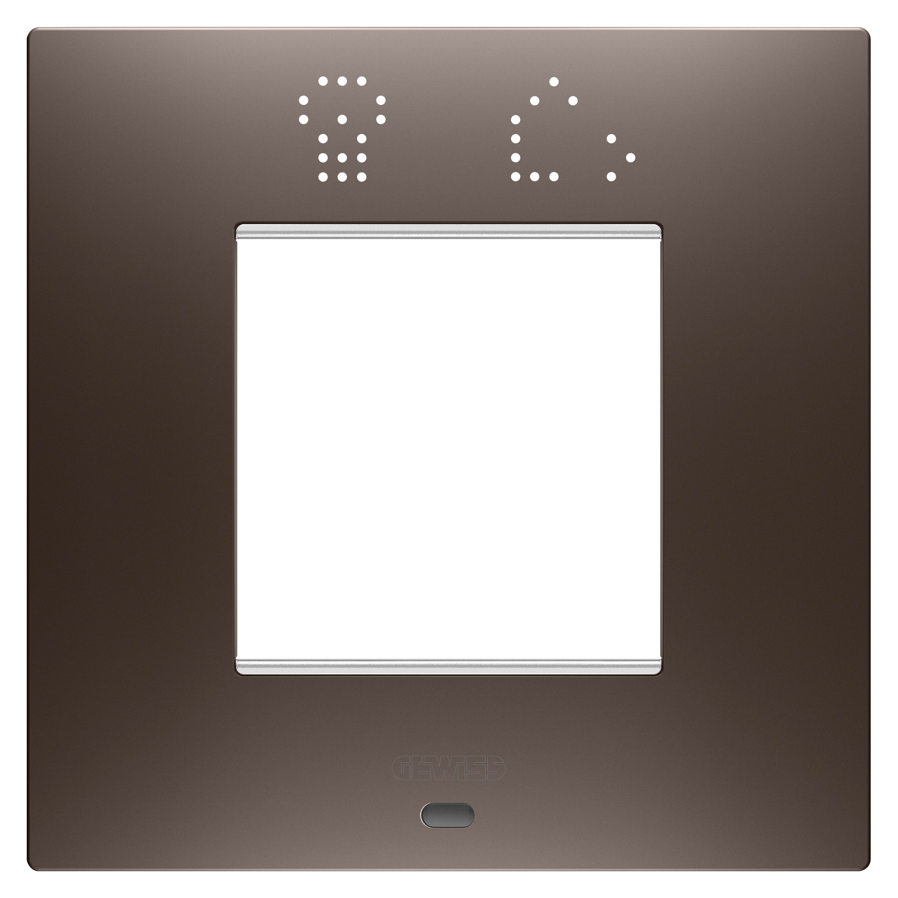 GEWISS - GEWGW16022SBS PLACCA EGO SMART INTERNATIONAL - IN TECNOPOLIMERO VERNICIATO - 2 POSTI - BROWN SHADE - CHORUSMART