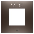 GEWISS - GEWGW16022SBS PLACCA EGO SMART INTERNATIONAL - IN TECNOPOLIMERO VERNICIATO - 2 POSTI - BROWN SHADE - CHORUSMART