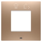 GEWISS - GEWGW16022SCS PLACCA EGO SMART INTERNATIONAL - IN TECNOPOLIMERO VERNICIATO - 2 POSTI - RAME CHIARO - CHORUSMART