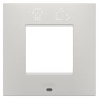 GEWISS - GEWGW16022SCY PLACCA EGO SMART INTERNATIONAL - IN TECNOPOLIMERO VERNICIATO - 2 POSTI - ARGILLA - CHORUSMART