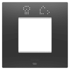 GEWISS - GEWGW16022SDB PLACCA EGO SMART INTERNATIONAL - IN TECNOPOLIMERO VERNICIATO - 2 POSTI - NERO SATINATO - CHORUSMART