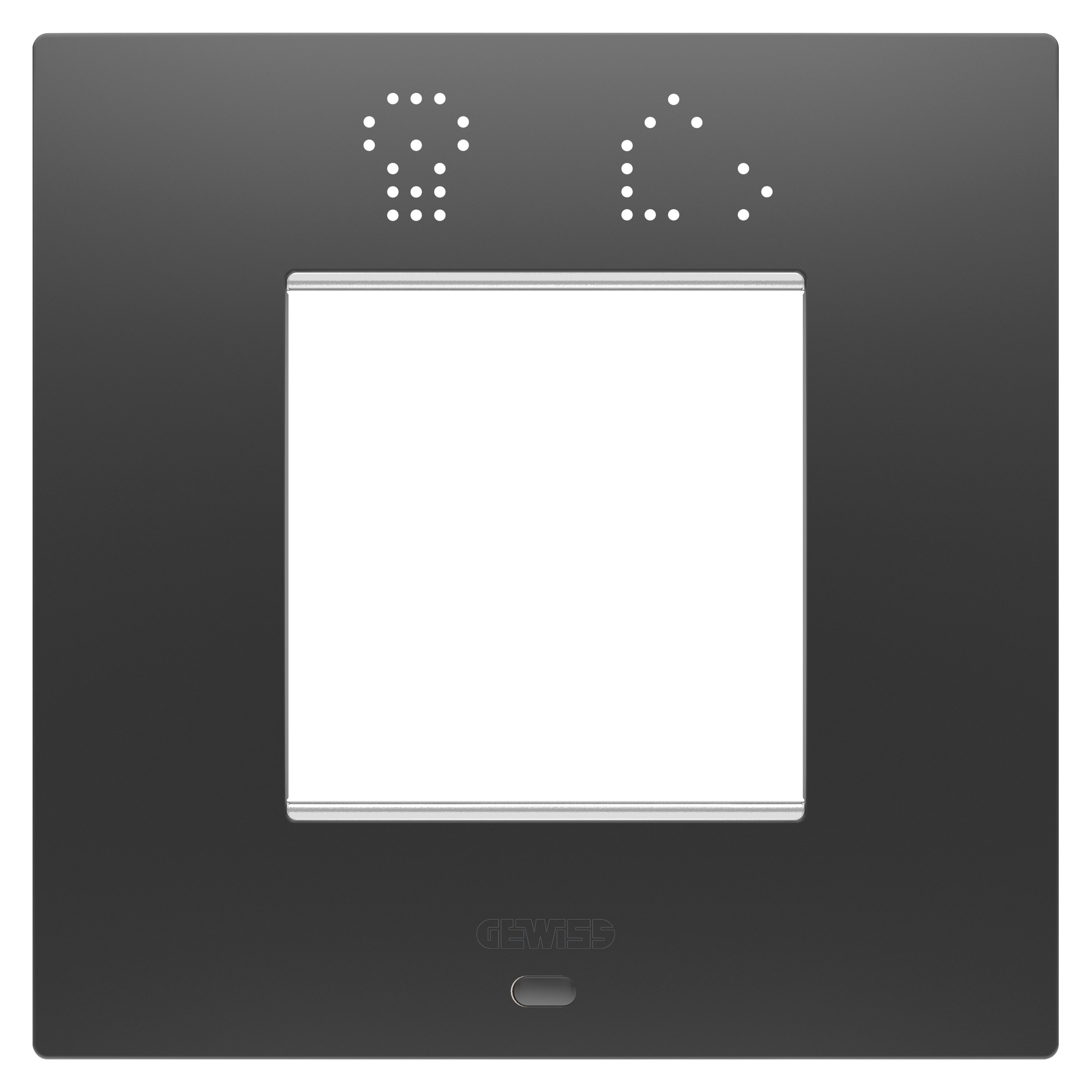 GEWISS - GEWGW16022SDB PLACCA EGO SMART INT 2M NERO SATINATO