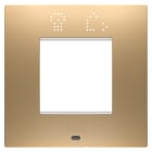 GEWISS - GEWGW16022SSG PLACCA EGO SMART INTERNATIONAL - IN TECNOPOLIMERO VERNICIATO - 2 POSTI - ORO - CHORUSMART