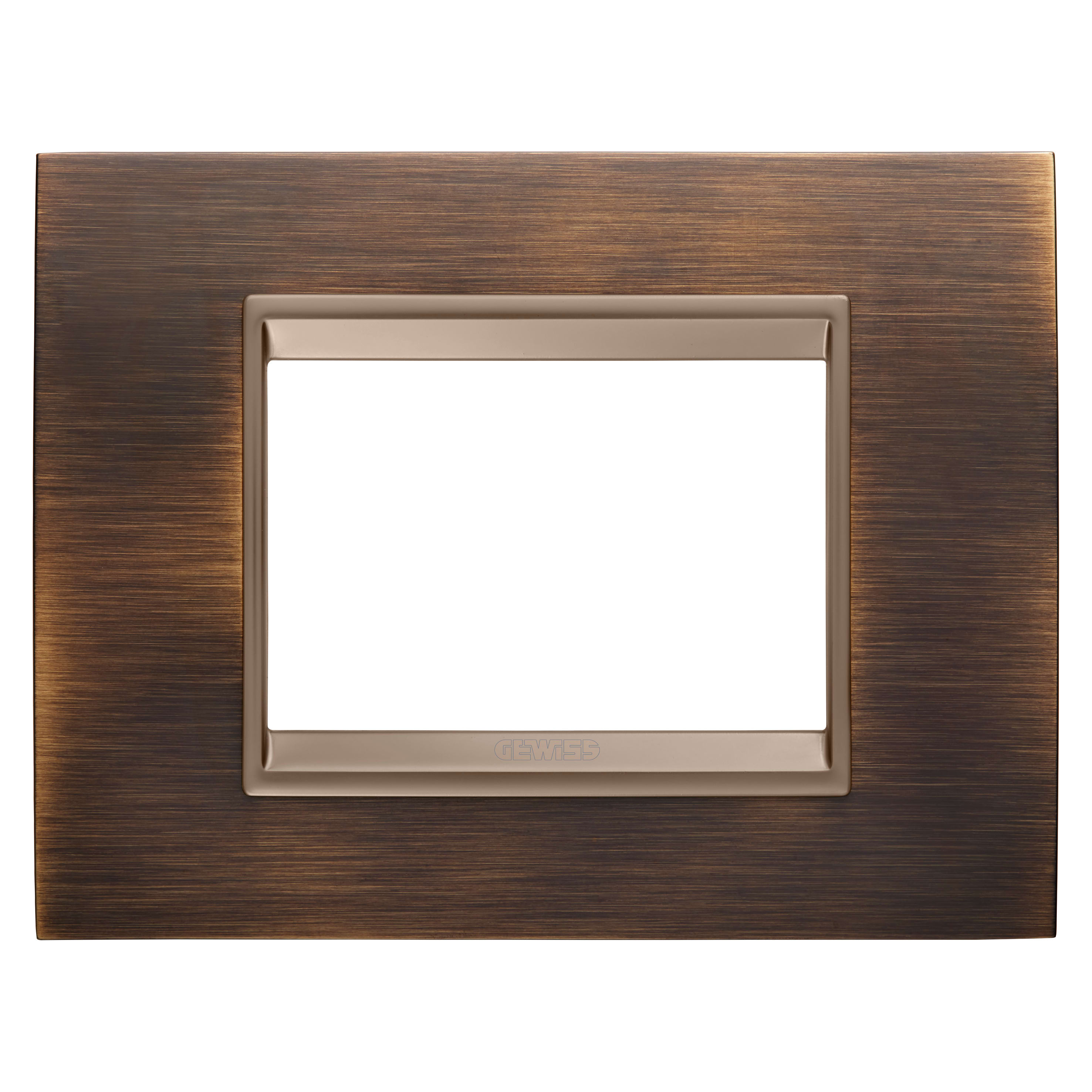 GEWISS - GEWGW16203XQ PLACCA LUX 3M MET. OTTONE ANTICO
