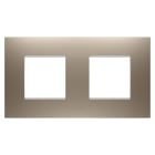 GEWISS - GEWGW16023BR PLACCA EGO INT.2+2M O BRONZO CHIARO