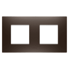 GEWISS - GEWGW16023BS PLACCA EGO INTERNATIONAL - IN TECNOPOLIMERO VERNICIATO - 2+2 POSTI ORIZZONTALE - BROWN SHADE - CHORUSMART