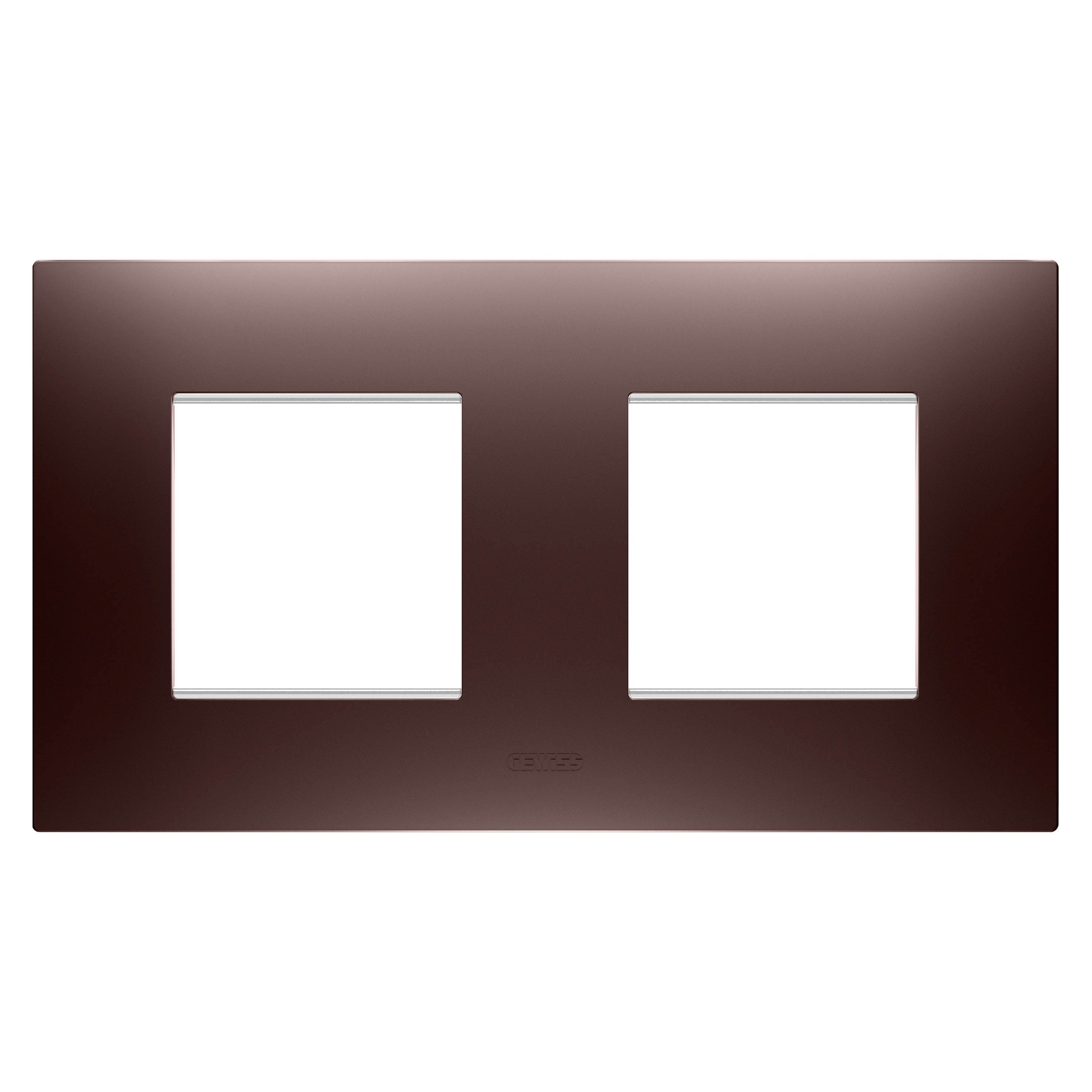 GEWISS - GEWGW16023CP PLACCA EGO INTERNATIONAL - IN TECNOPOLIMERO VERNICIATO - 2+2 POSTI ORIZZONTALE - RAME - CHORUSMART