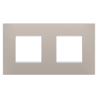 GEWISS - GEWGW16023DS PLACCA EGO INTERNATIONAL - IN TECNOPOLIMERO - 2+2 POSTI ORIZZONTALE - DARK SAND - CHORUSMART