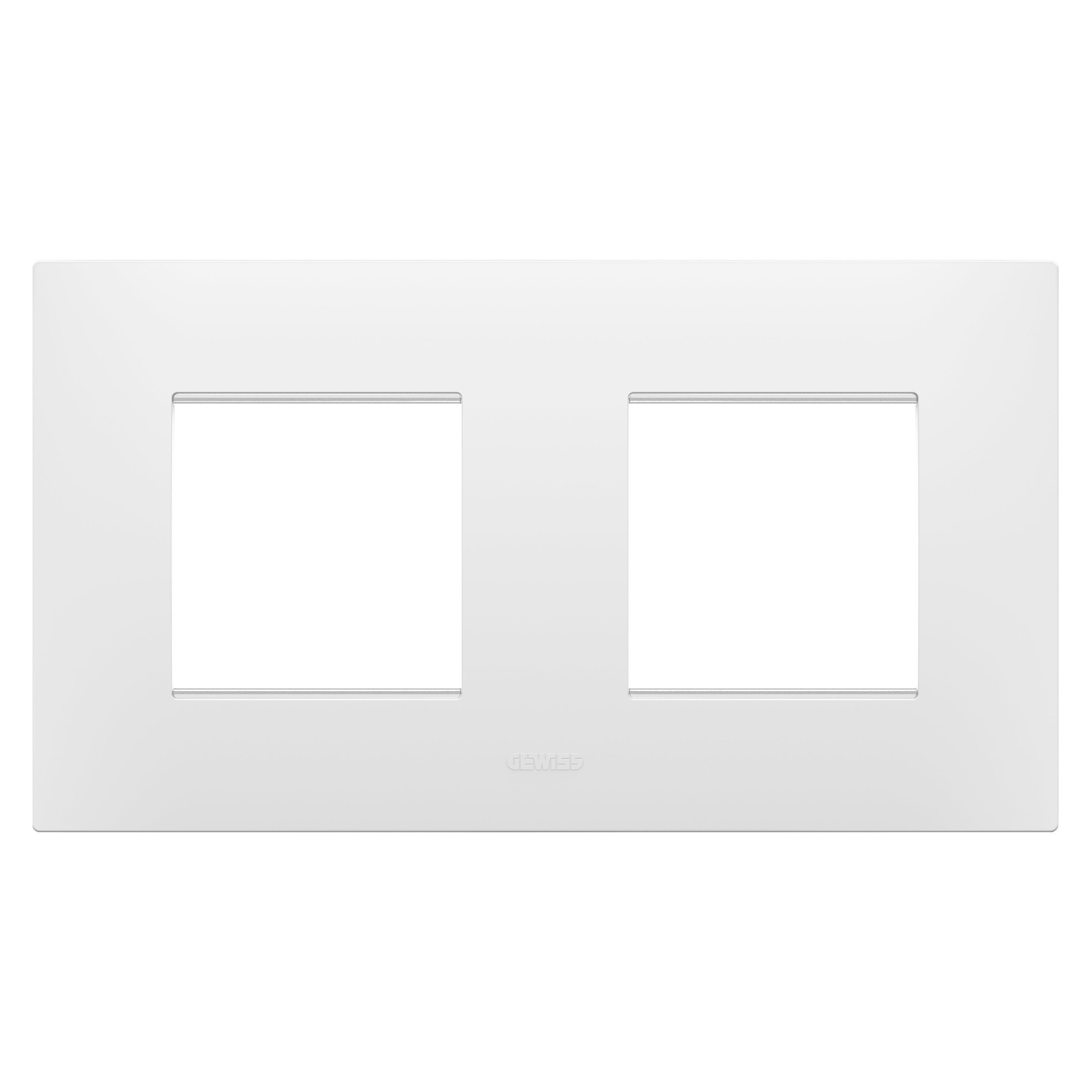 GEWISS - GEWGW16023PW PLACCA EGO INTERNATIONAL - IN TECNOPOLIMERO - 2+2 POSTI ORIZZONTALE - BIANCO SATINATO - CHORUSMART