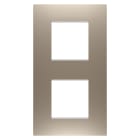 GEWISS - GEWGW16024BR PLACCA EGO INTERNATIONAL - IN TECNOPOLIMERO VERNICIATO - 2+2 POSTI VERTICALE - BRONZO CHIARO - CHORUSMART