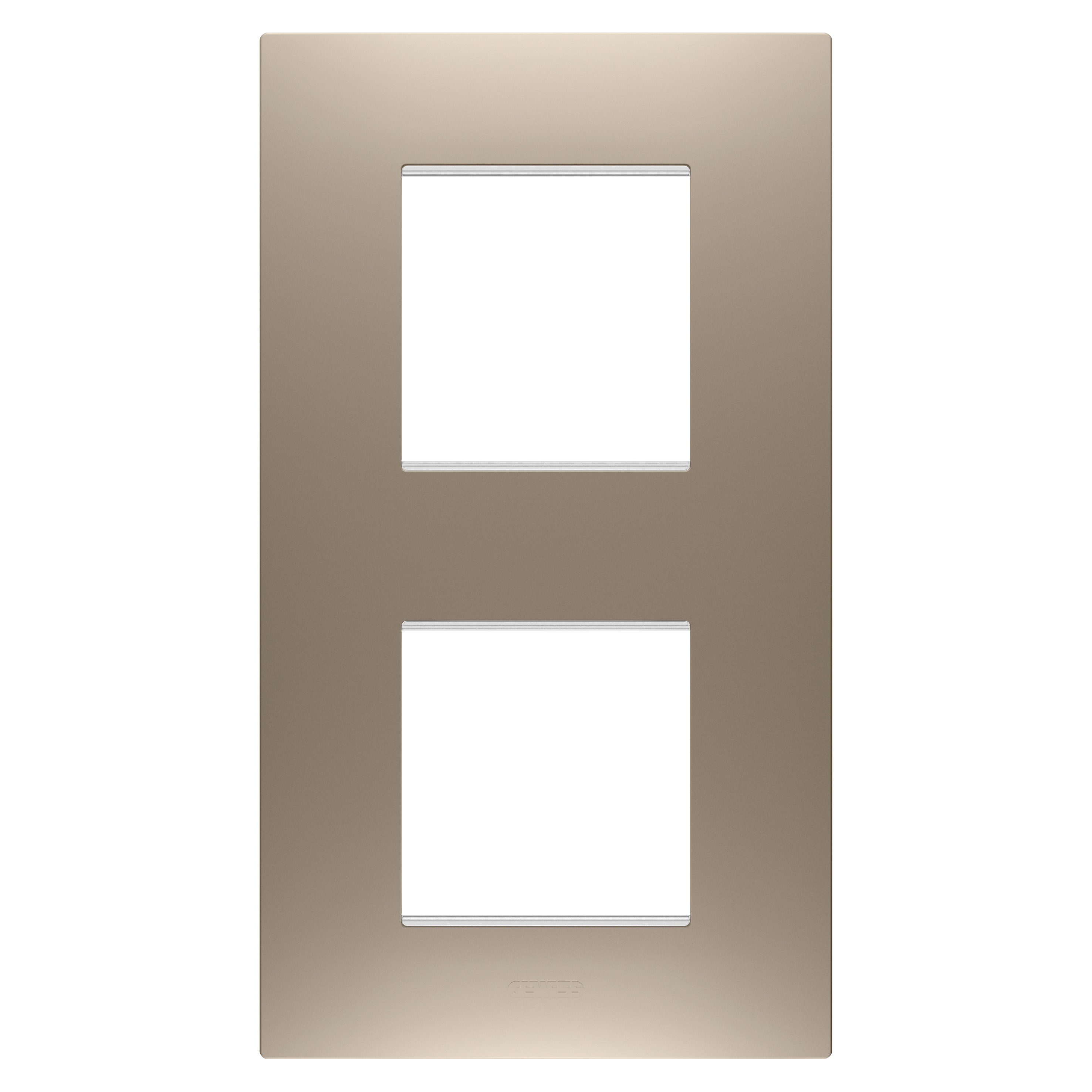 GEWISS - GEWGW16024BR PLACCA EGO INT.2+2M V BRONZO CHIARO