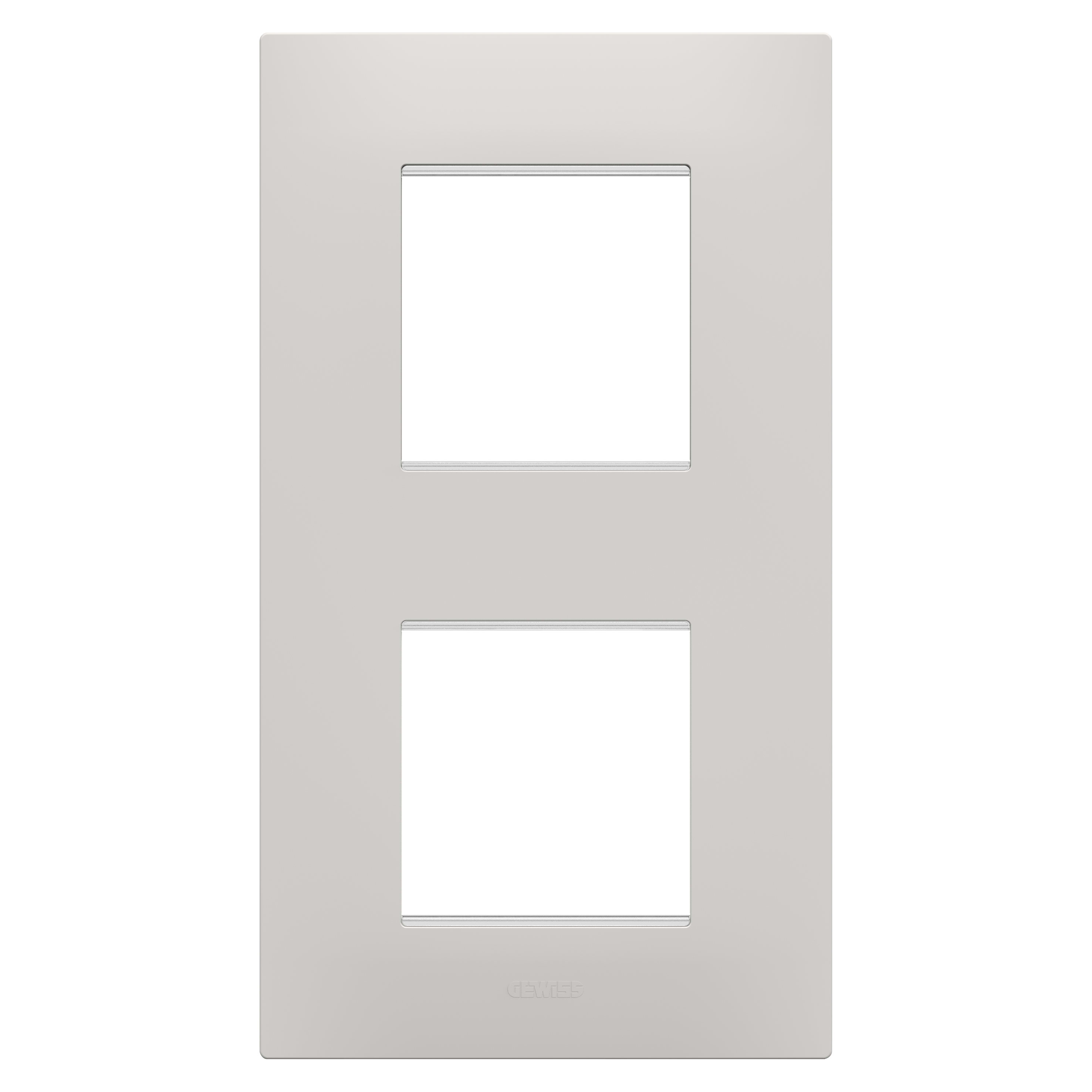 GEWISS - GEWGW16024CY PLACCA EGO INTERNATIONAL - IN TECNOPOLIMERO - 2+2 POSTI VERTICALE - ARGILLA - CHORUSMART