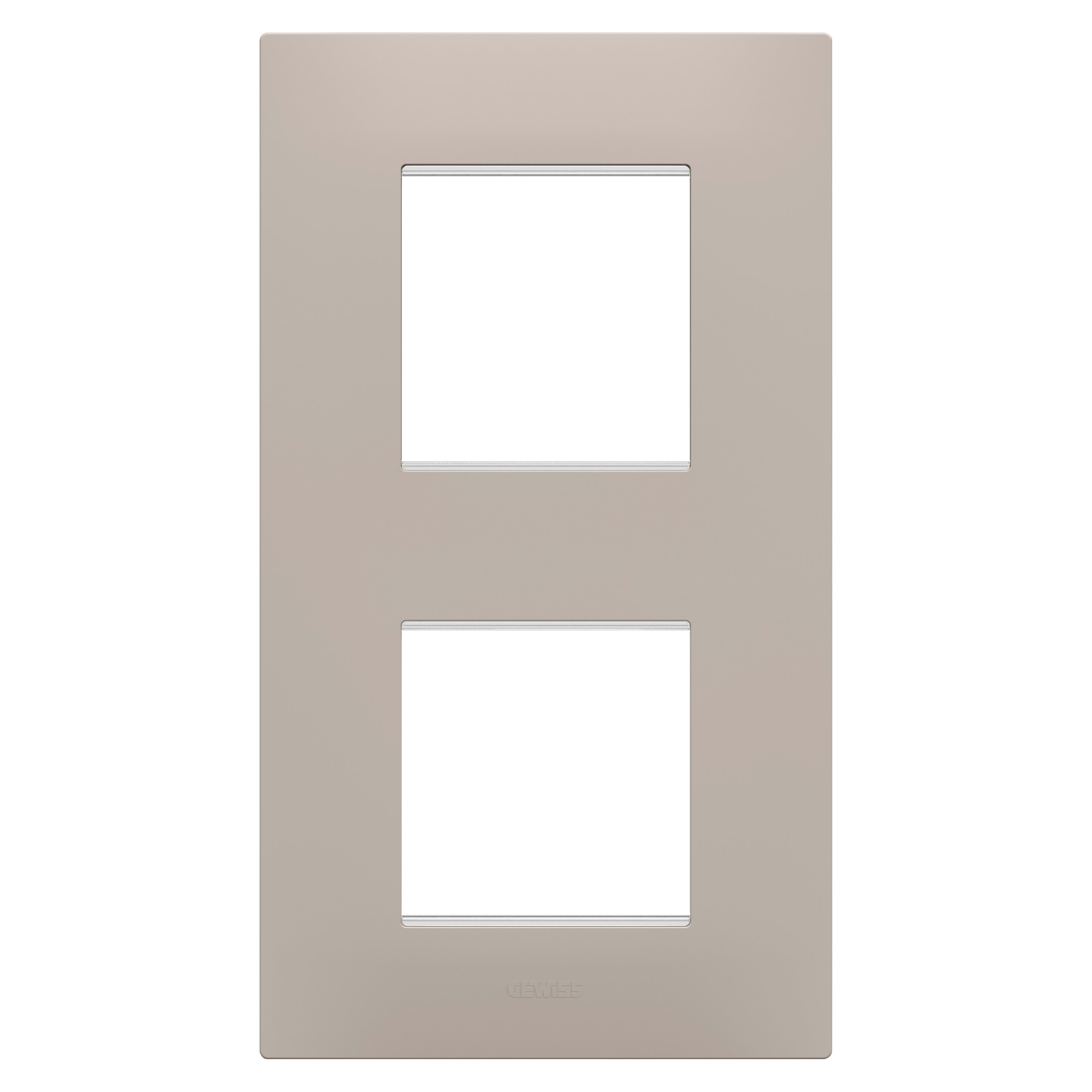GEWISS - GEWGW16024DS PLACCA EGO INT.2+2M V DARK SAND