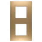 GEWISS - GEWGW16024SG PLACCA EGO INTERNATIONAL - IN TECNOPOLIMERO VERNICIATO - 2+2 POSTI VERTICALE - ORO - CHORUSMART