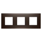 GEWISS - GEWGW16026BS PLACCA EGO INTERNATIONAL - IN TECNOPOLIMERO VERNICIATO - 2+2+2 POSTI ORIZZONTALE - BROWN SHADE - CHORUSMART