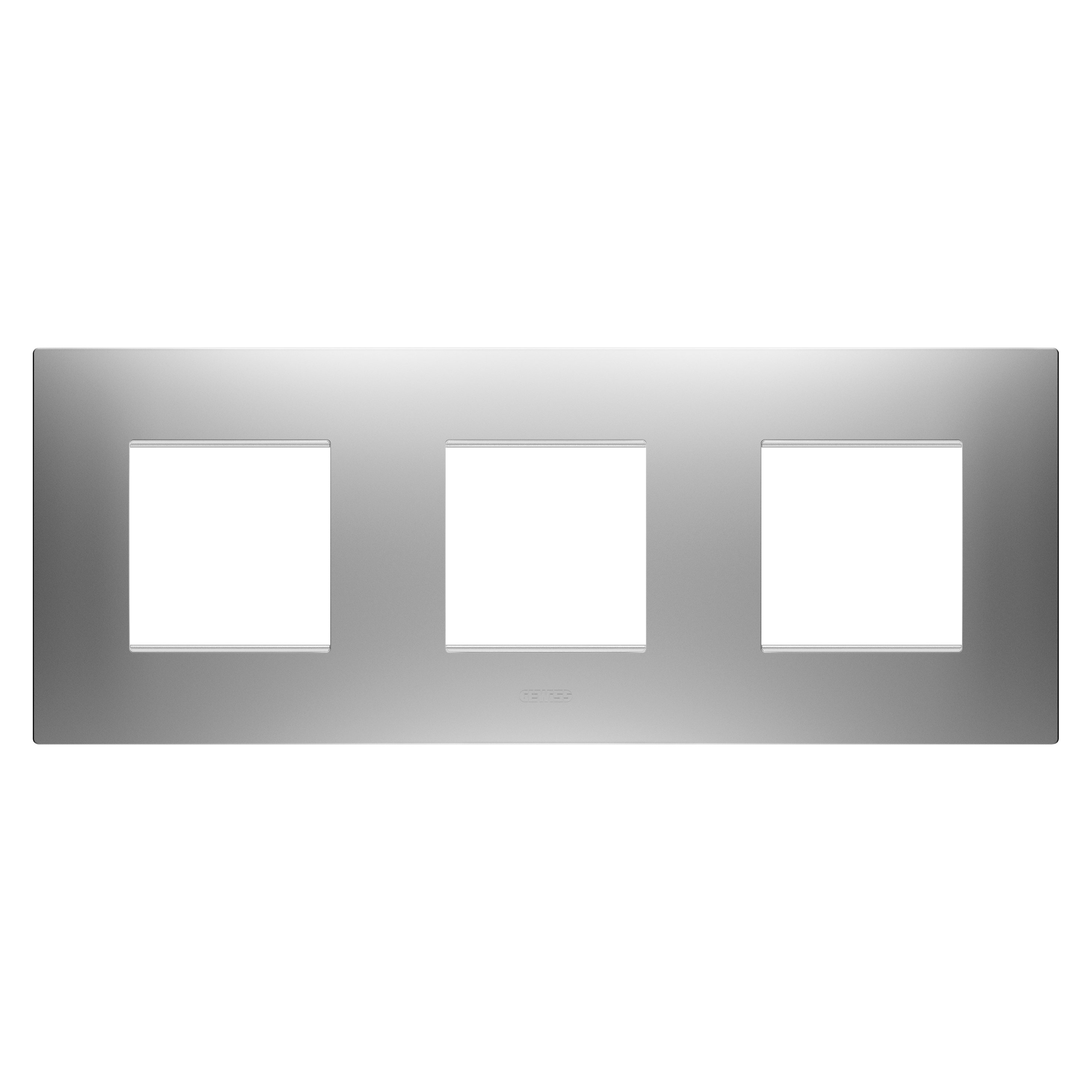 GEWISS - GEWGW16026GR PLACCA EGO INTERNATIONAL - IN TECNOPOLIMERO VERNICIATO - 2+2+2 POSTI ORIZZONTALE - MAGNETIC GRAY - CHORUSMART