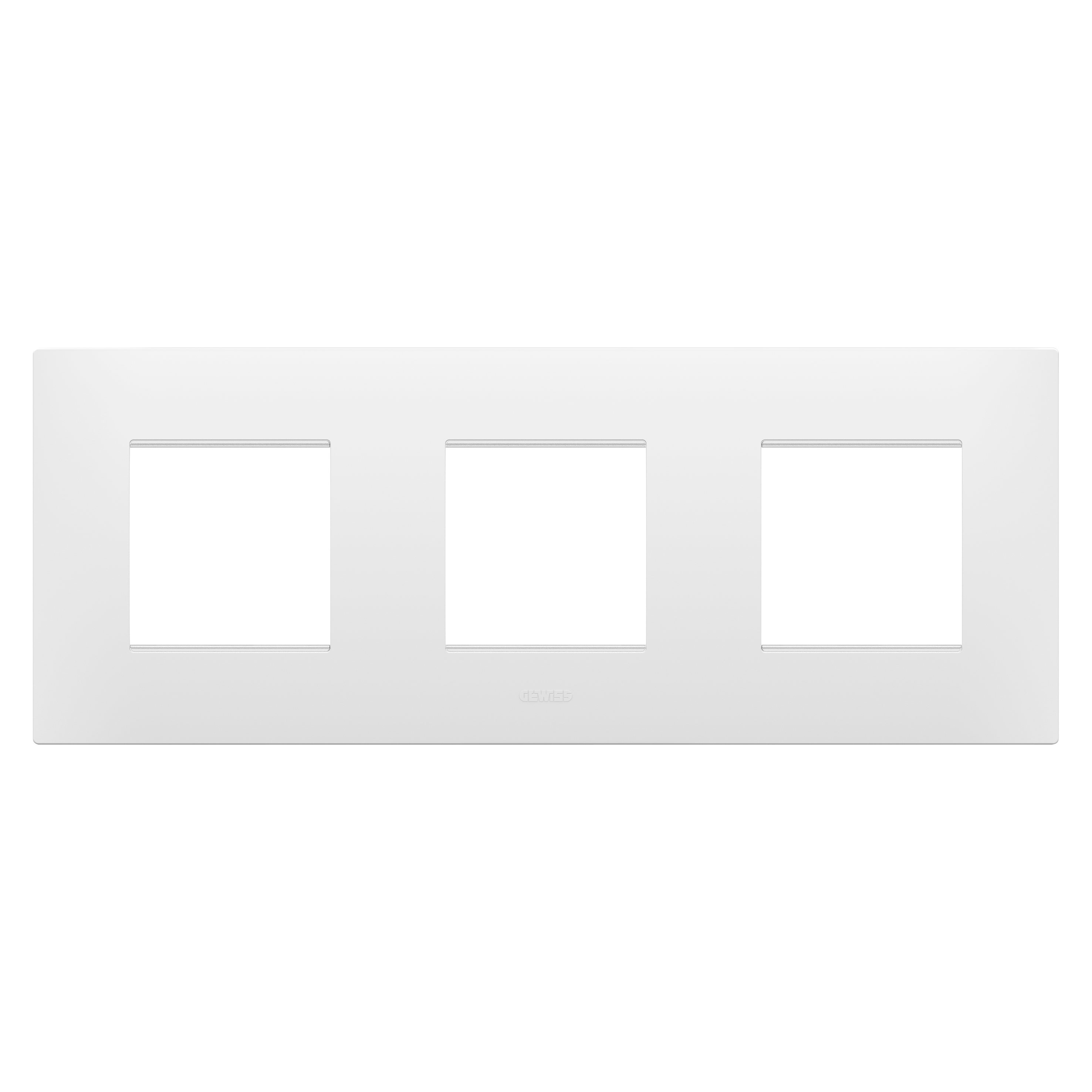 GEWISS - GEWGW16026PW PLACCA EGO INTERNATIONAL - IN TECNOPOLIMERO - 2+2+2 POSTI ORIZZONTALE - BIANCO SATINATO - CHORUSMART