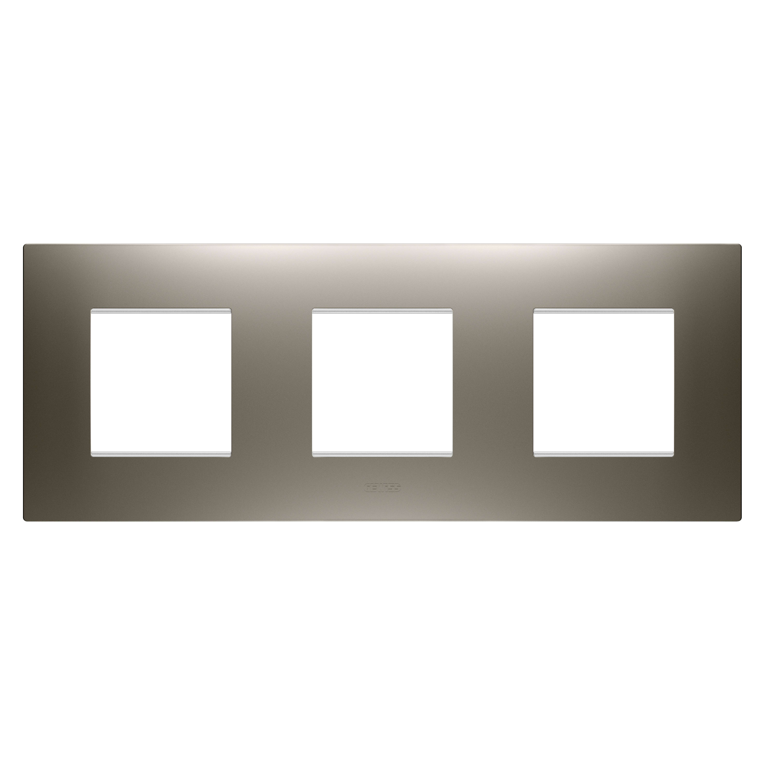 GEWISS - GEWGW16026ST PLACCA EGO INT.2+2+2M O ACCIAIO