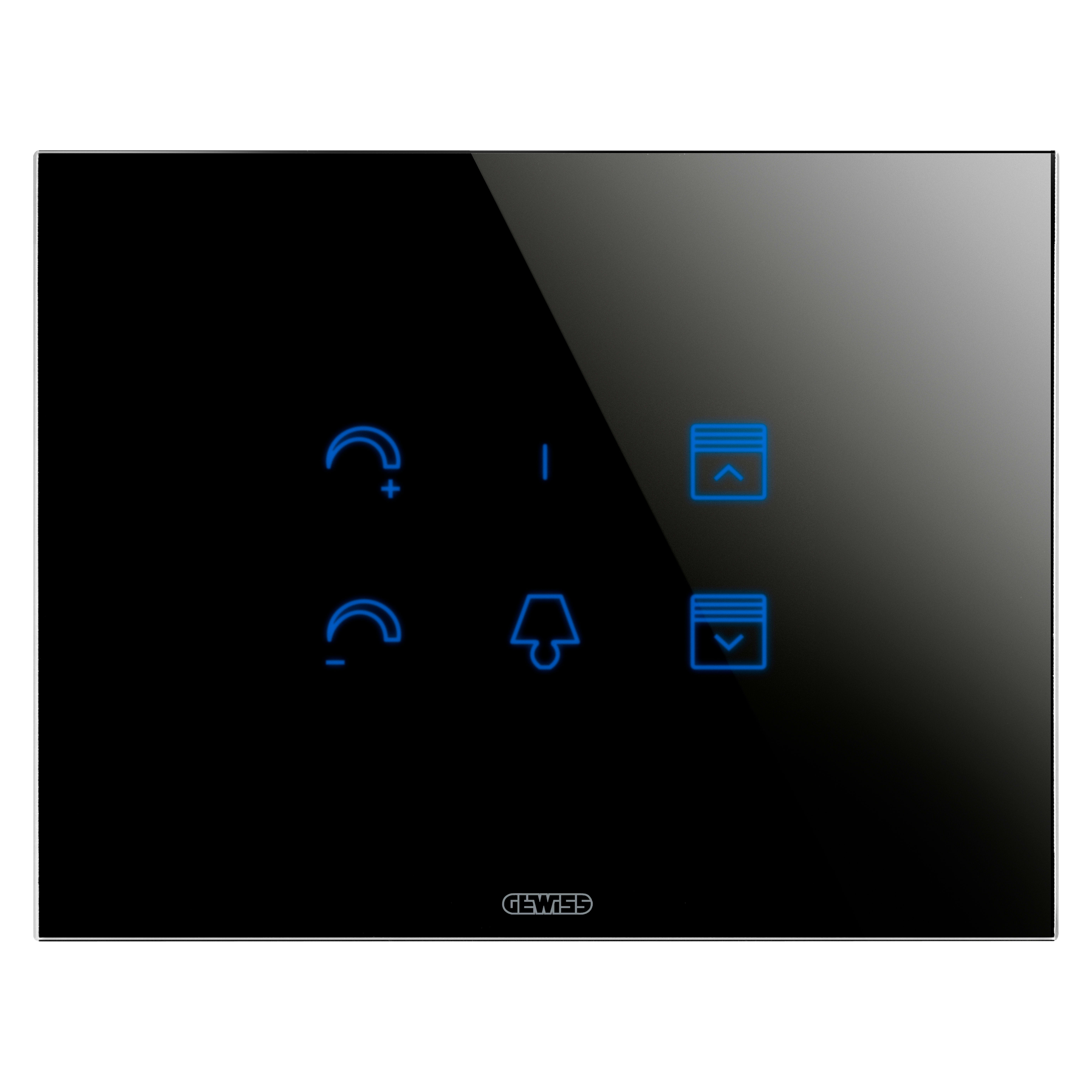 GEWISS - GEWGW16955CN PLACCA ICE TOUCH SIMB. INTERC. NERO