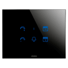 GEWISS - GEWGW16955CN PLACCA ICE TOUCH SIMB. INTERC. NERO