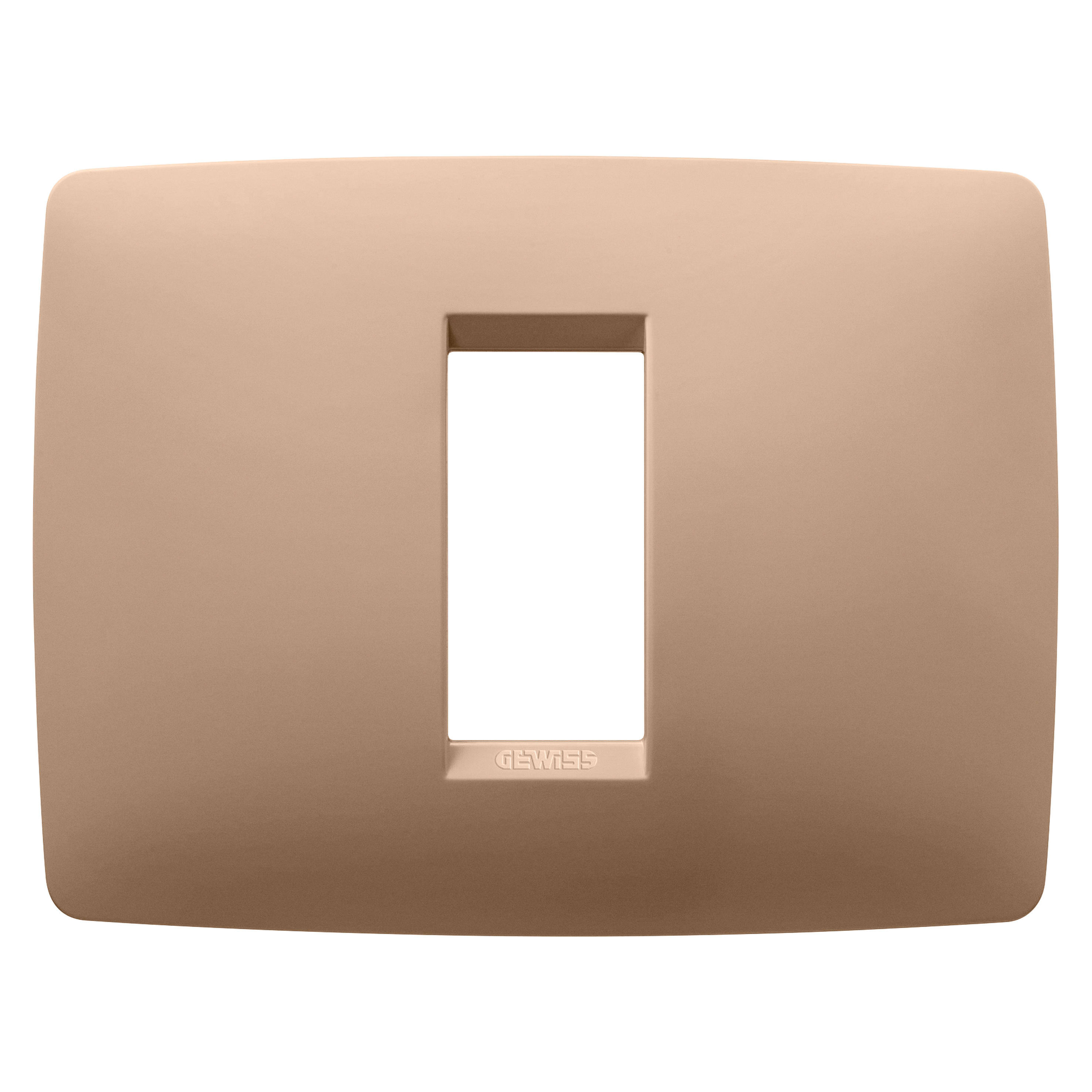 GEWISS - GEWGW16101VX PLACCA ONE - IN TECNOPOLIMERO VERNICIATO - 1 POSTO - RAME CHIARO - CHORUSMART