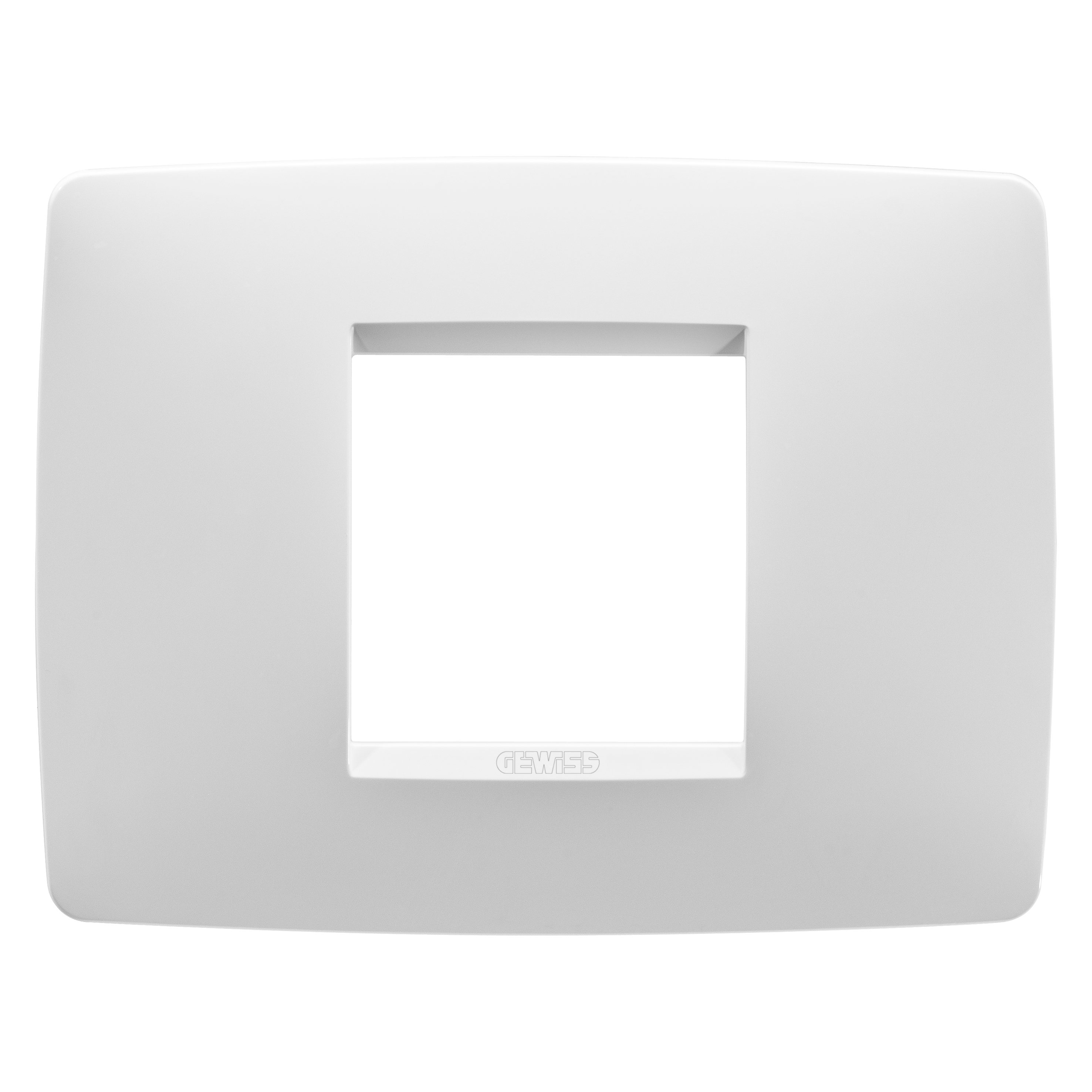 GEWISS - GEWGW16102VW PLACCA ONE - IN TECNOPOLIMERO VERNICIATO - 2 POSTI - BIANCO SATINATO - CHORUSMART