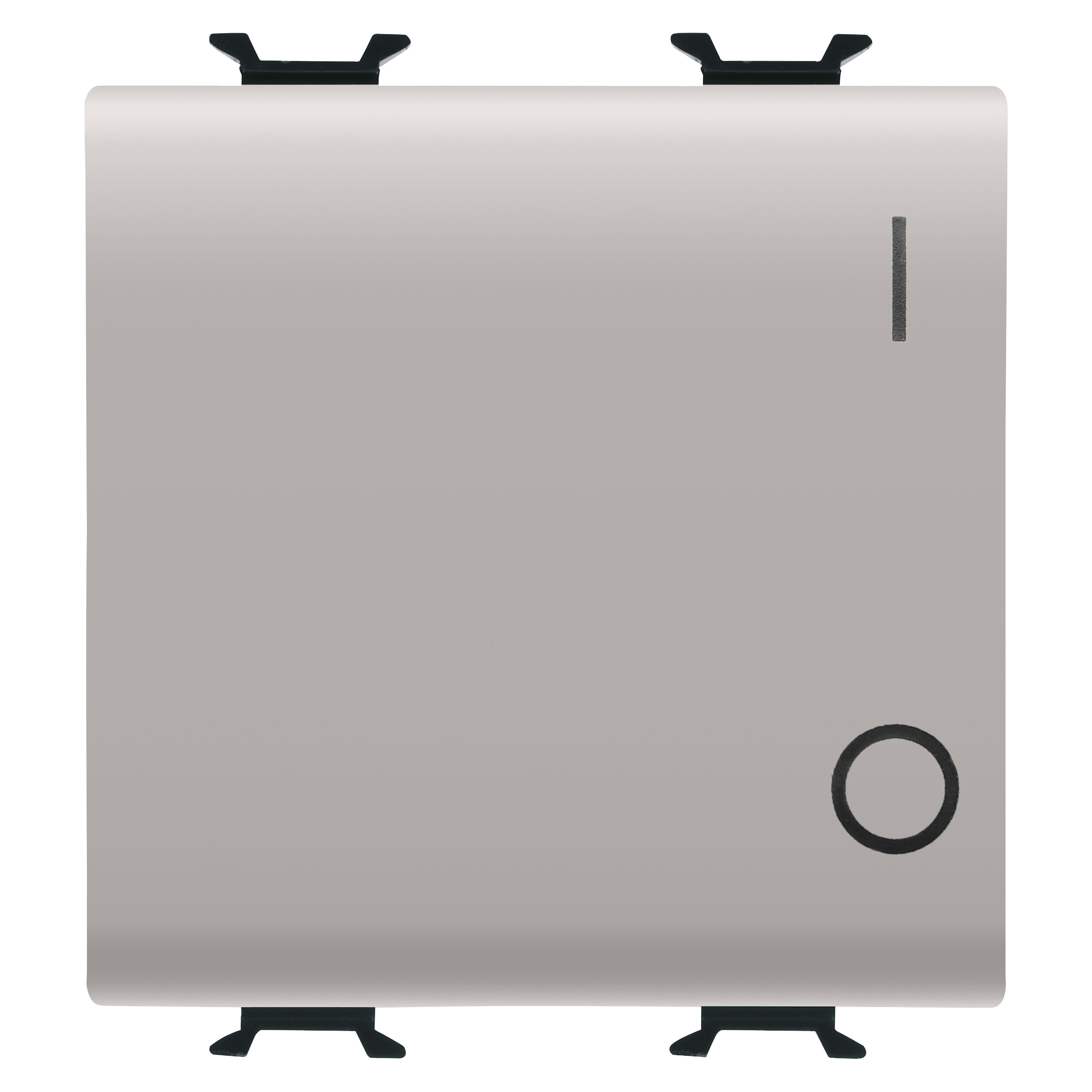 GEWISS - GEWGW13034 INTERRUTTORE BIPOLARE 250V ac - 16AX - TASTO NEUTRO - SIMBOLO 0/1 - 2 MODULI - NATURAL BEIGE SATINATO - CHORUSMART