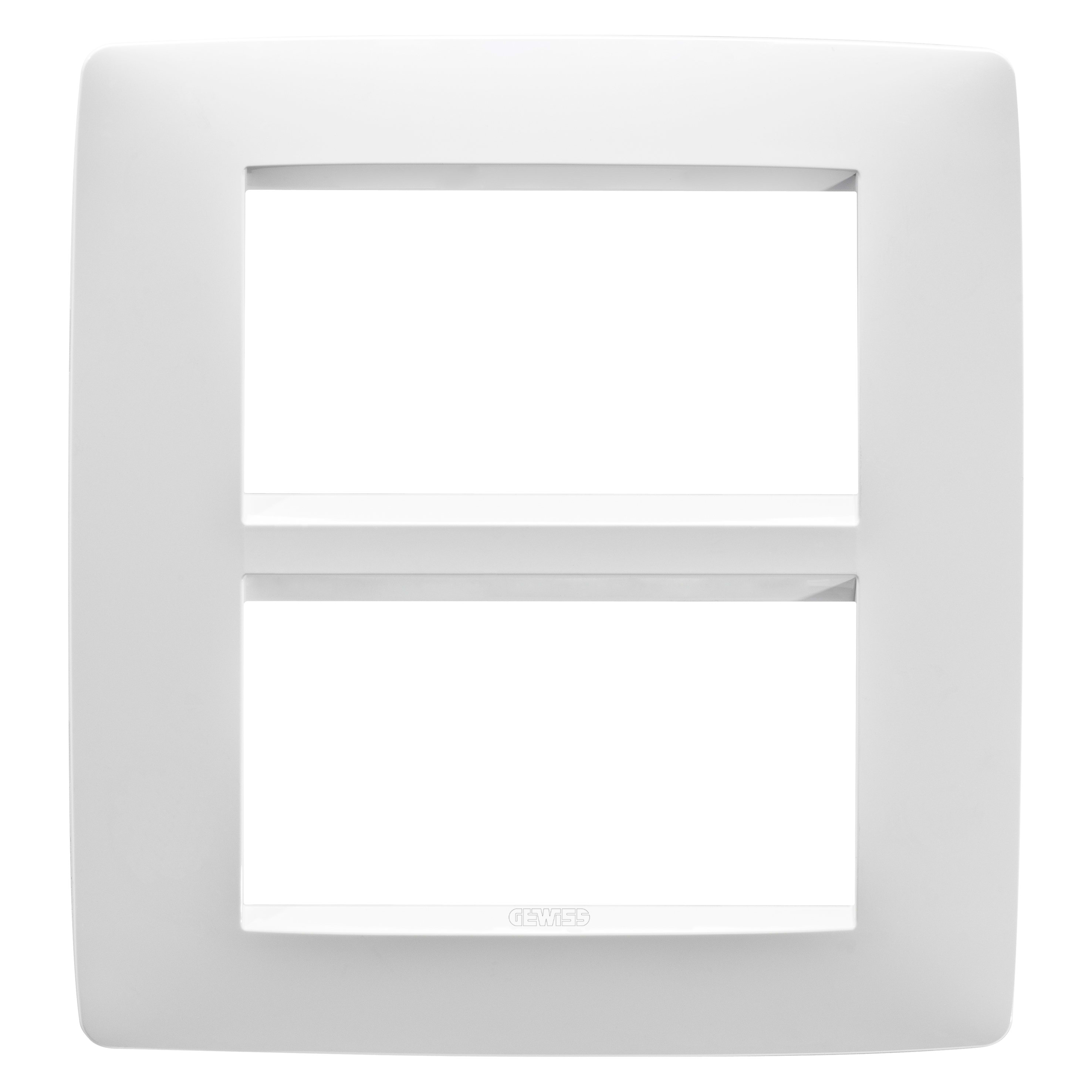 GEWISS - GEWGW16108VW PLACCA ONE - IN TECNOPOLIMERO VERNICIATO - 8 POSTI - BIANCO SATINATO - CHORUSMART