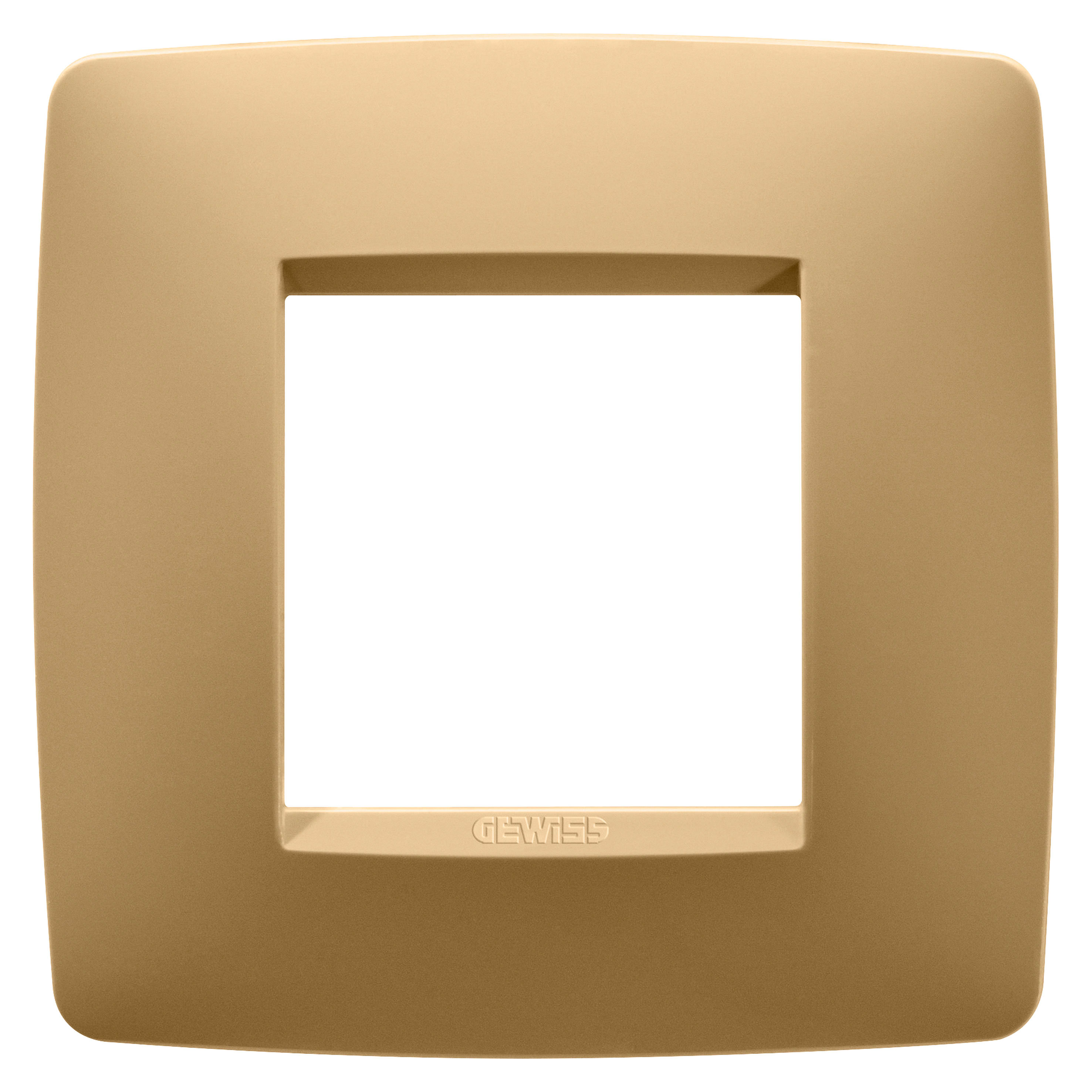 GEWISS - GEWGW16122VO PLACCA ONE INTERNATIONAL - IN TECNOPOLIMERO VERNICIATO - 2 POSTI - ORO - CHORUSMART