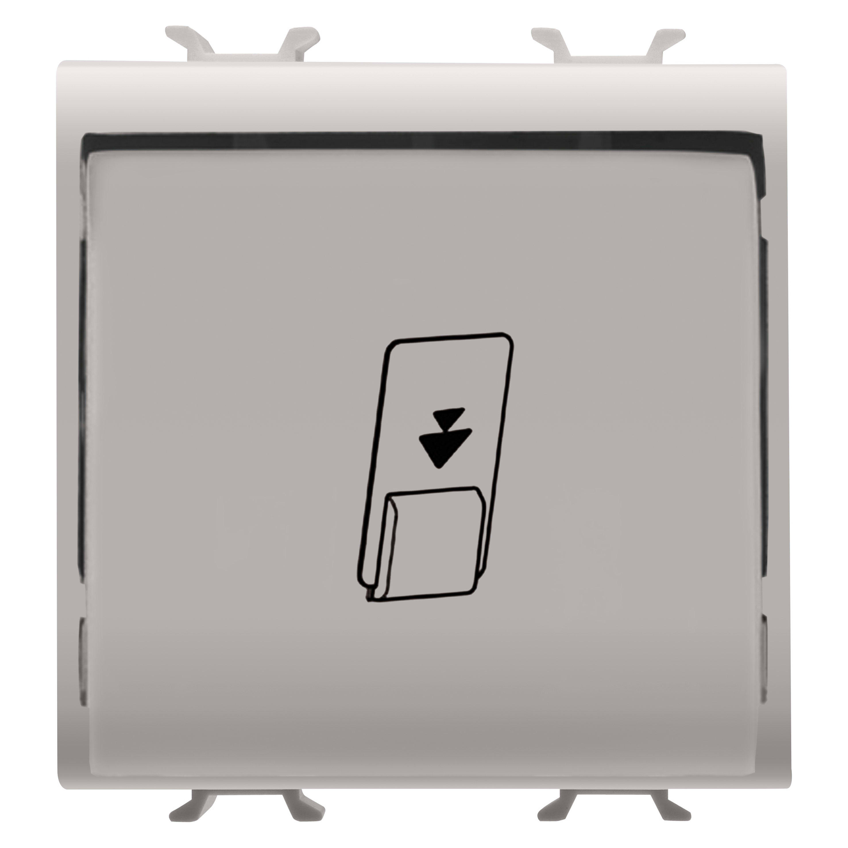GEWISS - GEWGW13039 INTERRUTTORE UNIVERSALE A BADGE - UNIPOLARE NA 16AX - ILLUMINABILE - 2 MODULI - NATURAL BEIGE SATINATO - CHORUSMART