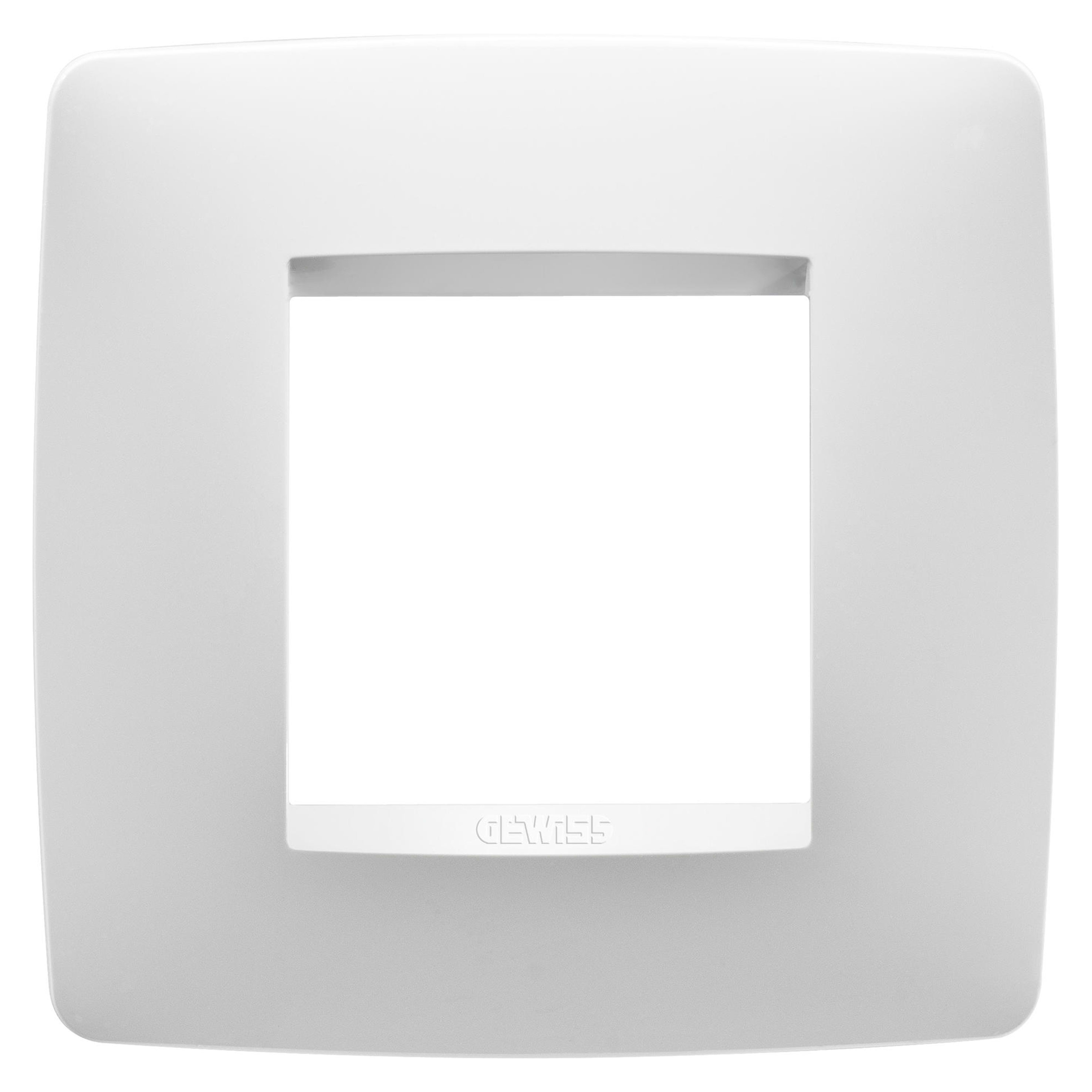 GEWISS - GEWGW16122VW PLACCA ONE INTERNATIONAL - IN TECNOPOLIMERO VERNICIATO - 2 POSTI - BIANCO SATINATO - CHORUSMART