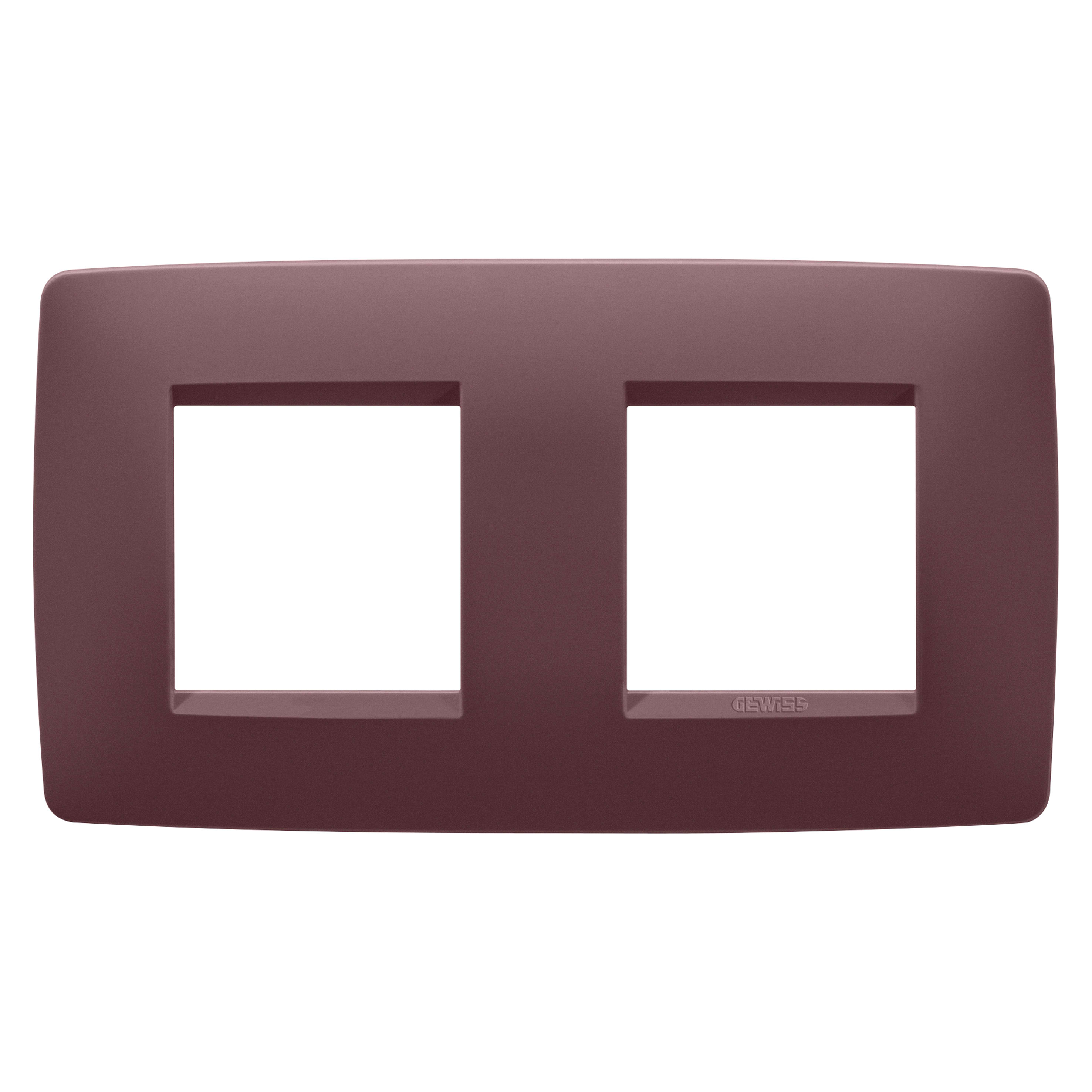 GEWISS - GEWGW16123VD PLACCA ONE INTERNATIONAL - IN TECNOPOLIMERO VERNICIATO - 2+2 POSTI ORIZZONTALE - TUSCAN RED - CHORUSMART
