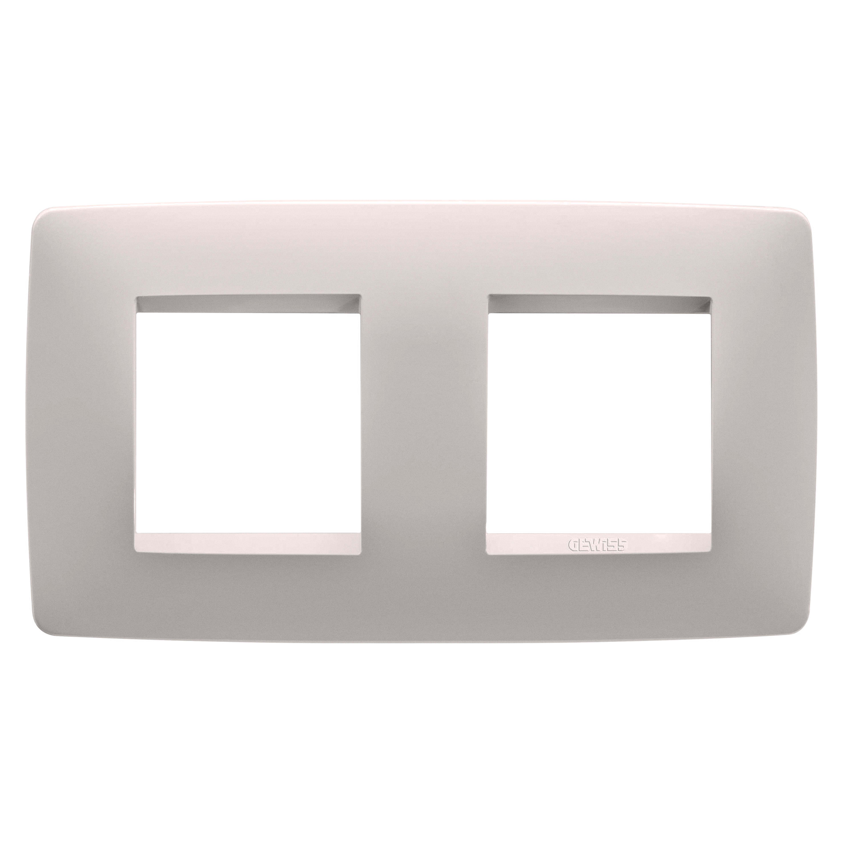 GEWISS - GEWGW16123VL PLACCA ONE INTERNATIONAL - IN TECNOPOLIMERO VERNICIATO - 2+2 POSTI ORIZZONTALE - NATURAL BEIGE - CHORUSMART