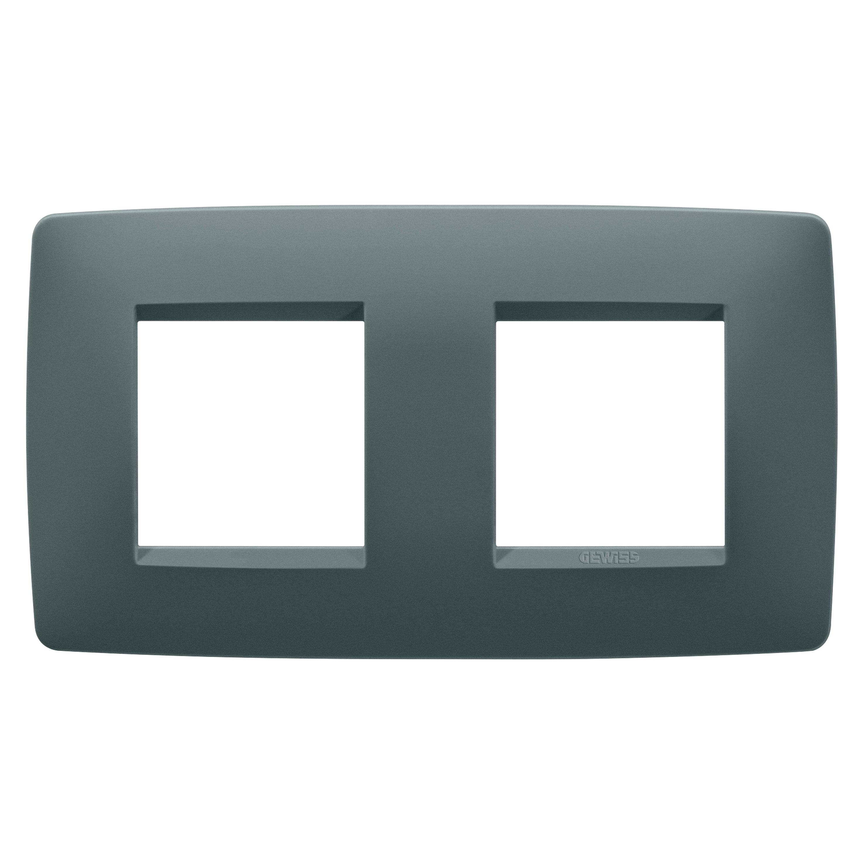 GEWISS - GEWGW16123VZ PLACCA ONE INTERNATIONAL - IN TECNOPOLIMERO VERNICIATO - 2+2 POSTI ORIZZONTALE - OTTANIO - CHORUSMART