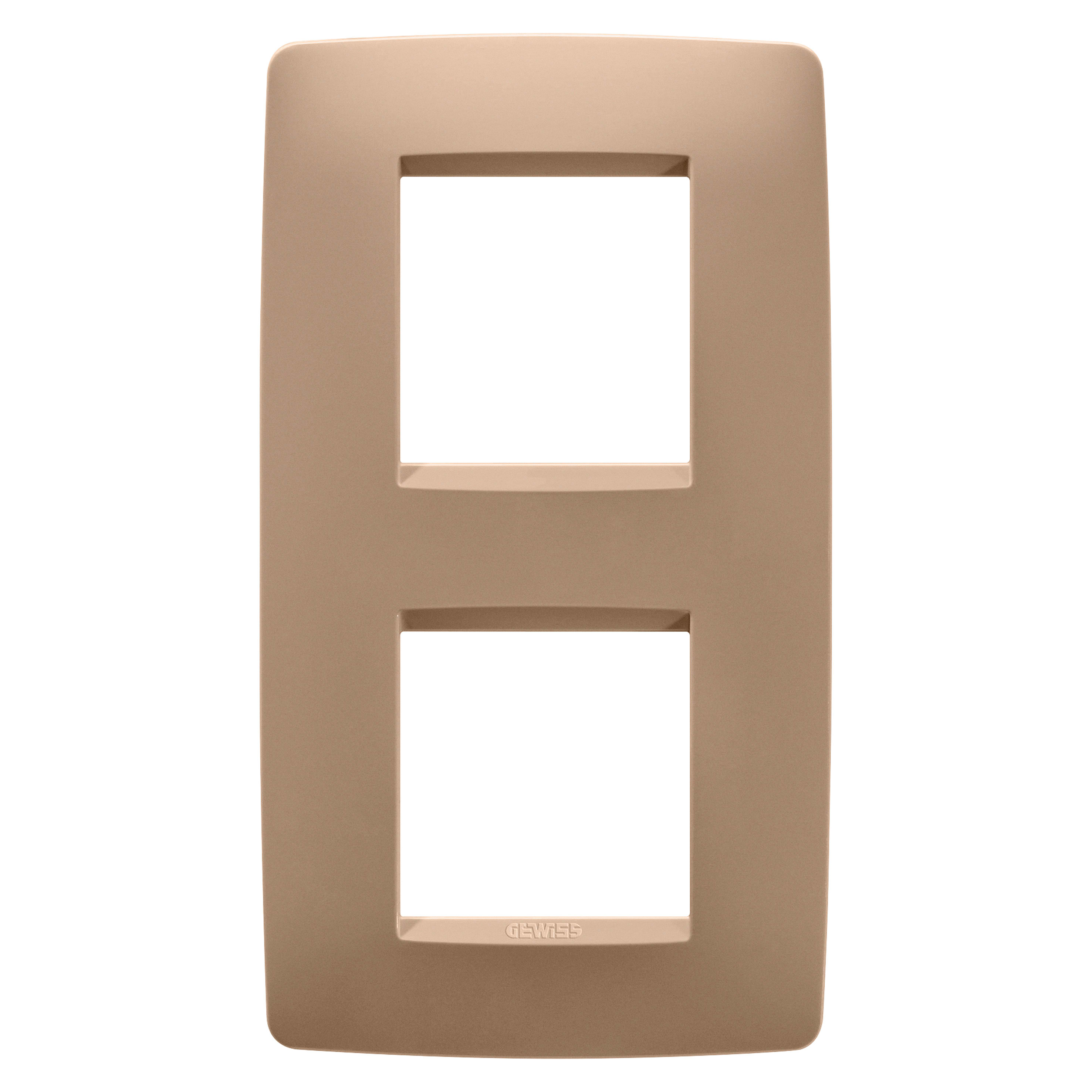 GEWISS - GEWGW16124VX PLACCA ONE INT.2+2M V RAME CHIARO