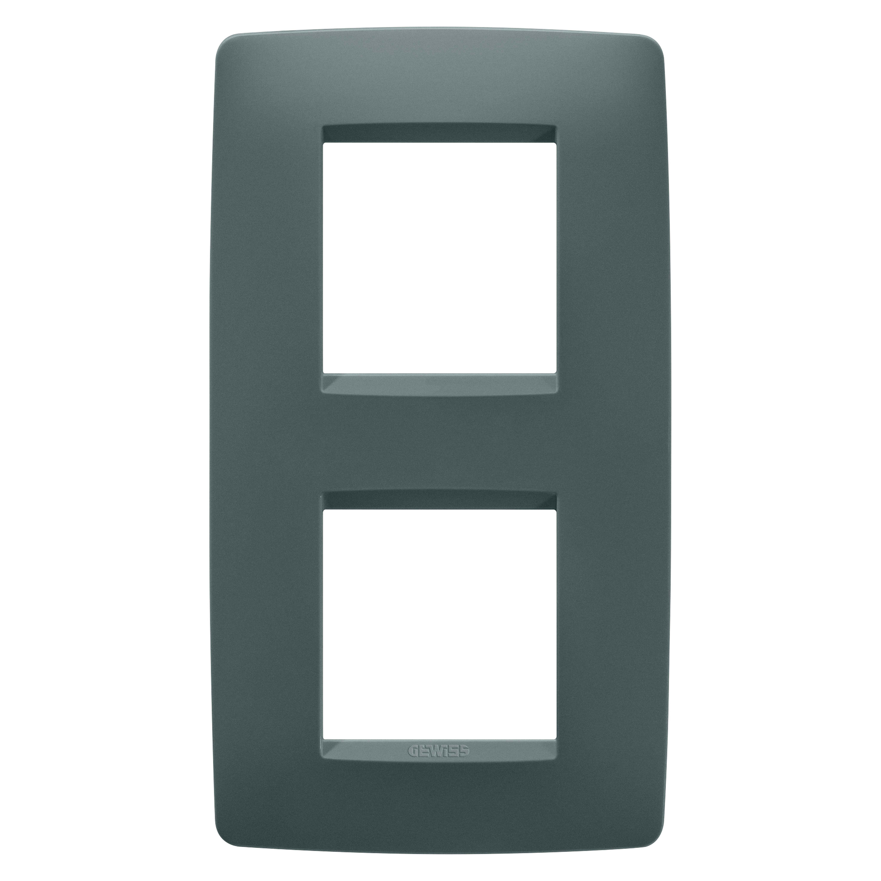 GEWISS - GEWGW16124VZ PLACCA ONE INTERNATIONAL - IN TECNOPOLIMERO VERNICIATO - 2+2 POSTI VERTICALE - OTTANIO - CHORUSMART