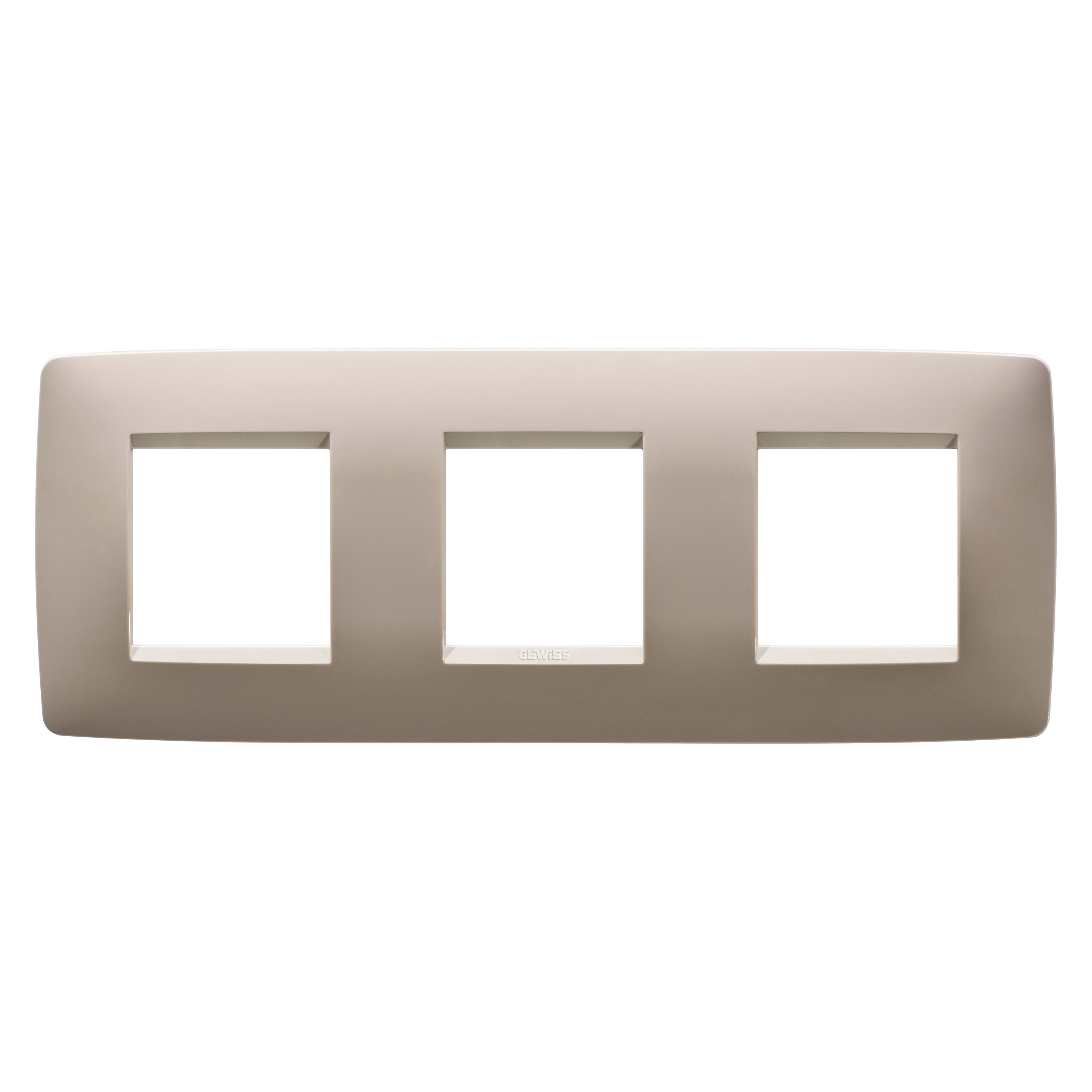 GEWISS - GEWGW16126TC PLACCA ONE INTERNATIONAL - IN TECNOPOLIMERO - 2+2+2 POSTI ORIZZONTALE - CANAPA - CHORUSMART