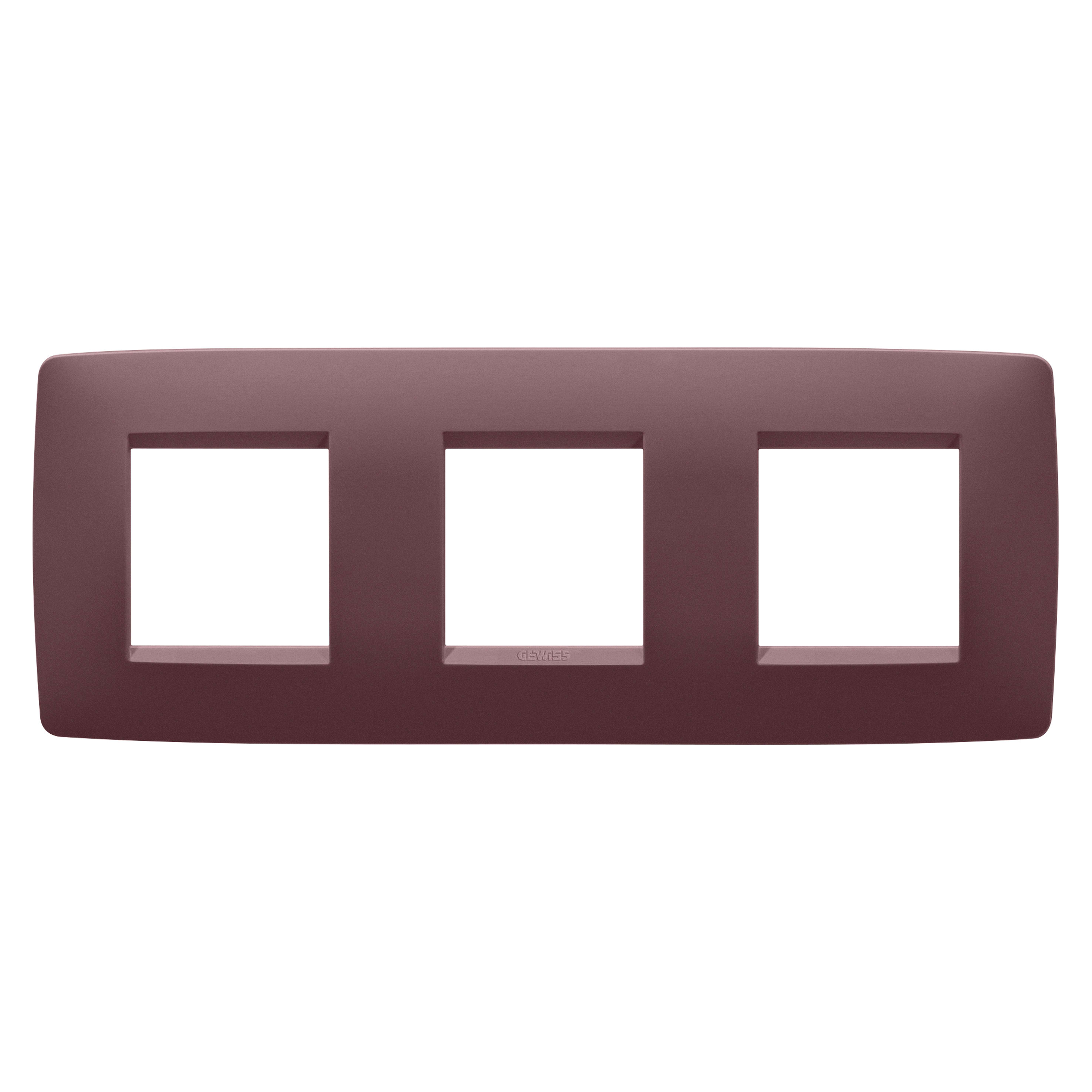 GEWISS - GEWGW16126VD PLACCA ONE INT.2+2+2M O TUSCAN RED
