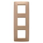 GEWISS - GEWGW16127VX PLACCA ONE INTERNATIONAL - IN TECNOPOLIMERO VERNICIATO - 2+2+2 POSTI VERTICALE - RAME CHIARO - CHORUSMART