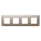 GEWISS - GEWGW16128TC PLACCA ONE INTERNATIONAL - IN TECNOPOLIMERO - 2+2+2+2 POSTI ORIZZONTALE - CANAPA - CHORUSMART