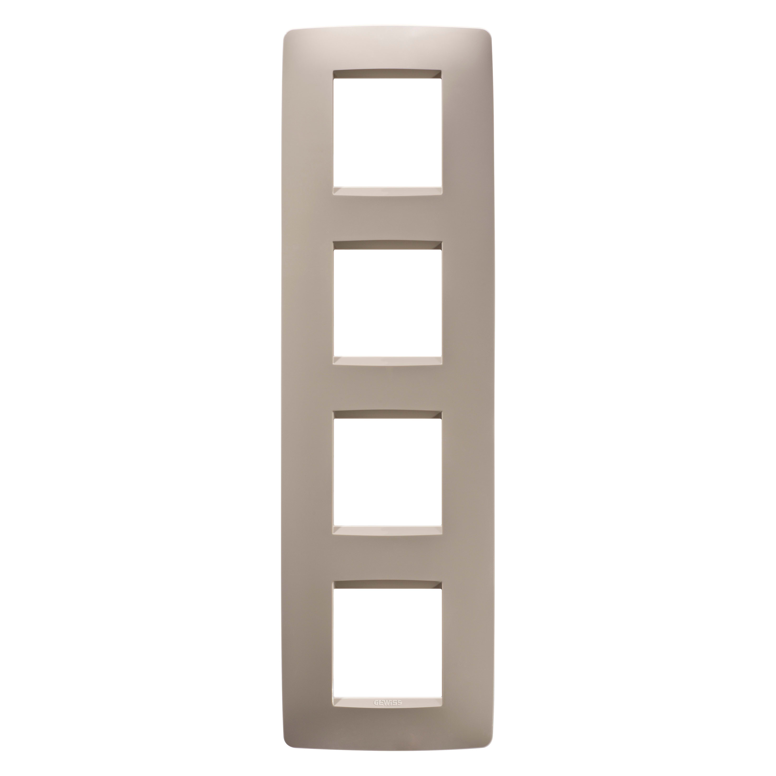 GEWISS - GEWGW16129TC PLACCA ONE INTERNATIONAL - IN TECNOPOLIMERO - 2+2+2+2 POSTI VERTICALE - CANAPA - CHORUSMART