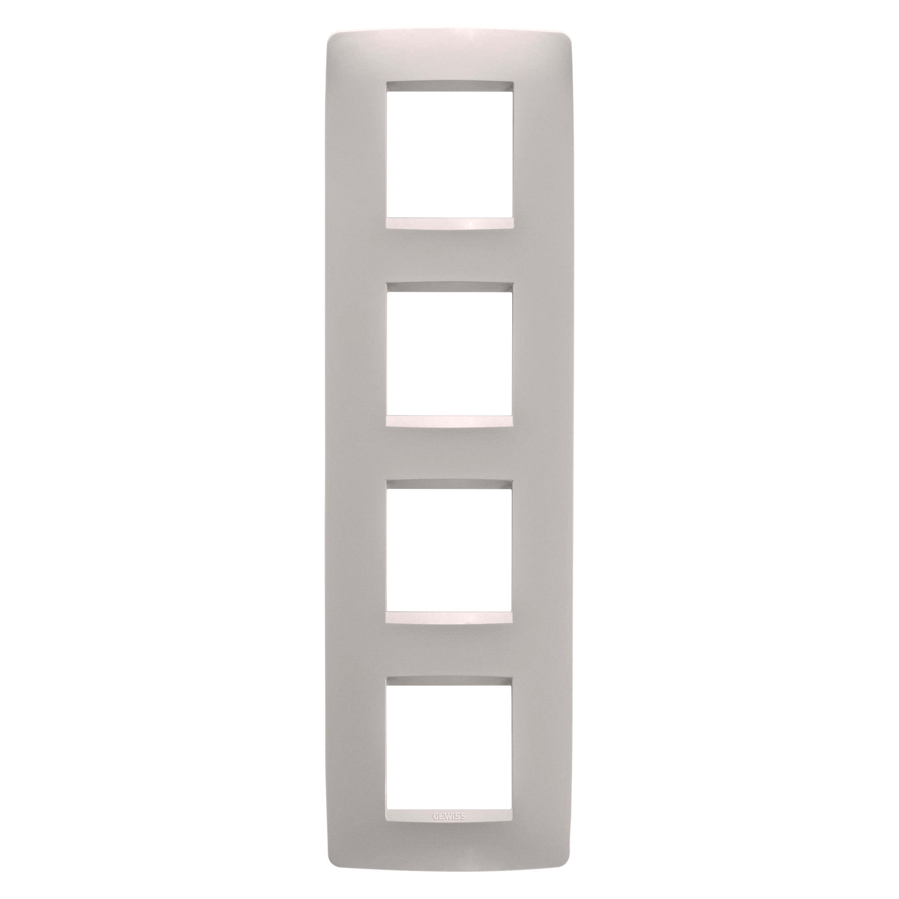 GEWISS - GEWGW16129VL PLACCA ONE INTERNATIONAL - IN TECNOPOLIMERO VERNICIATO - 2+2+2+2 POSTI VERTICALE - NATURAL BEIGE - CHORUSMART