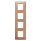 GEWISS - GEWGW16129VX PLACCA ONE INTERNATIONAL - IN TECNOPOLIMERO VERNICIATO - 2+2+2+2 POSTI VERTICALE - RAME CHIARO - CHORUSMART