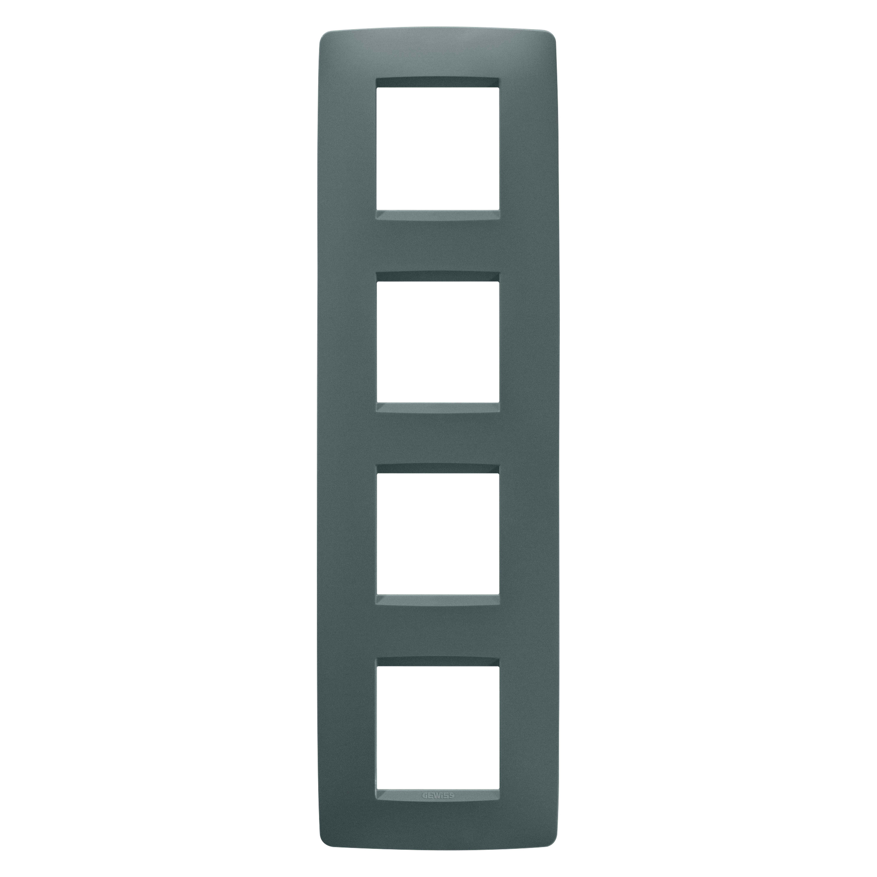 GEWISS - GEWGW16129VZ PLACCA ONE INTERNATIONAL - IN TECNOPOLIMERO VERNICIATO - 2+2+2+2 POSTI VERTICALE - OTTANIO - CHORUSMART