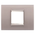 GEWISS - GEWGW16202GP PLACCA LUX 2M VETRO GRIGIO PERLA